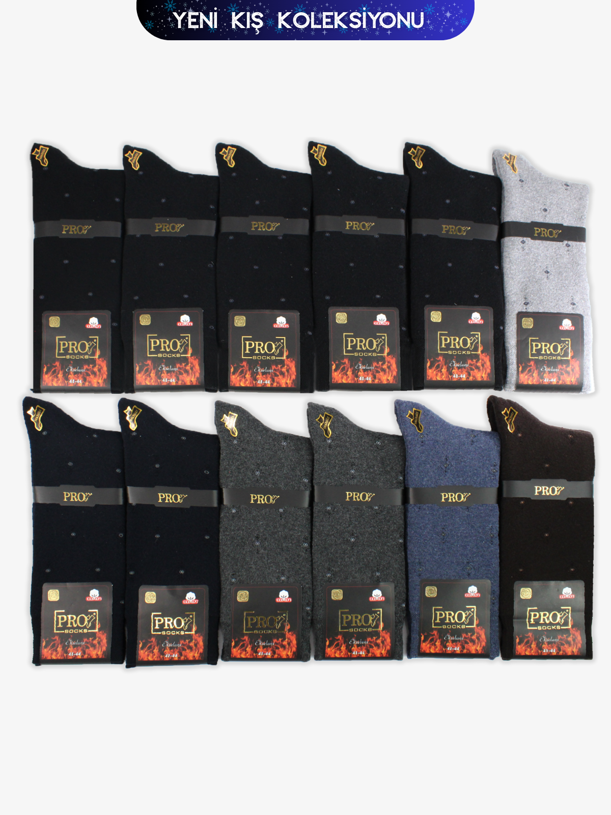 14647PRO FABRİKABulut Havlu Kışlık Soket Rahat Erkek 12'li Çorap
