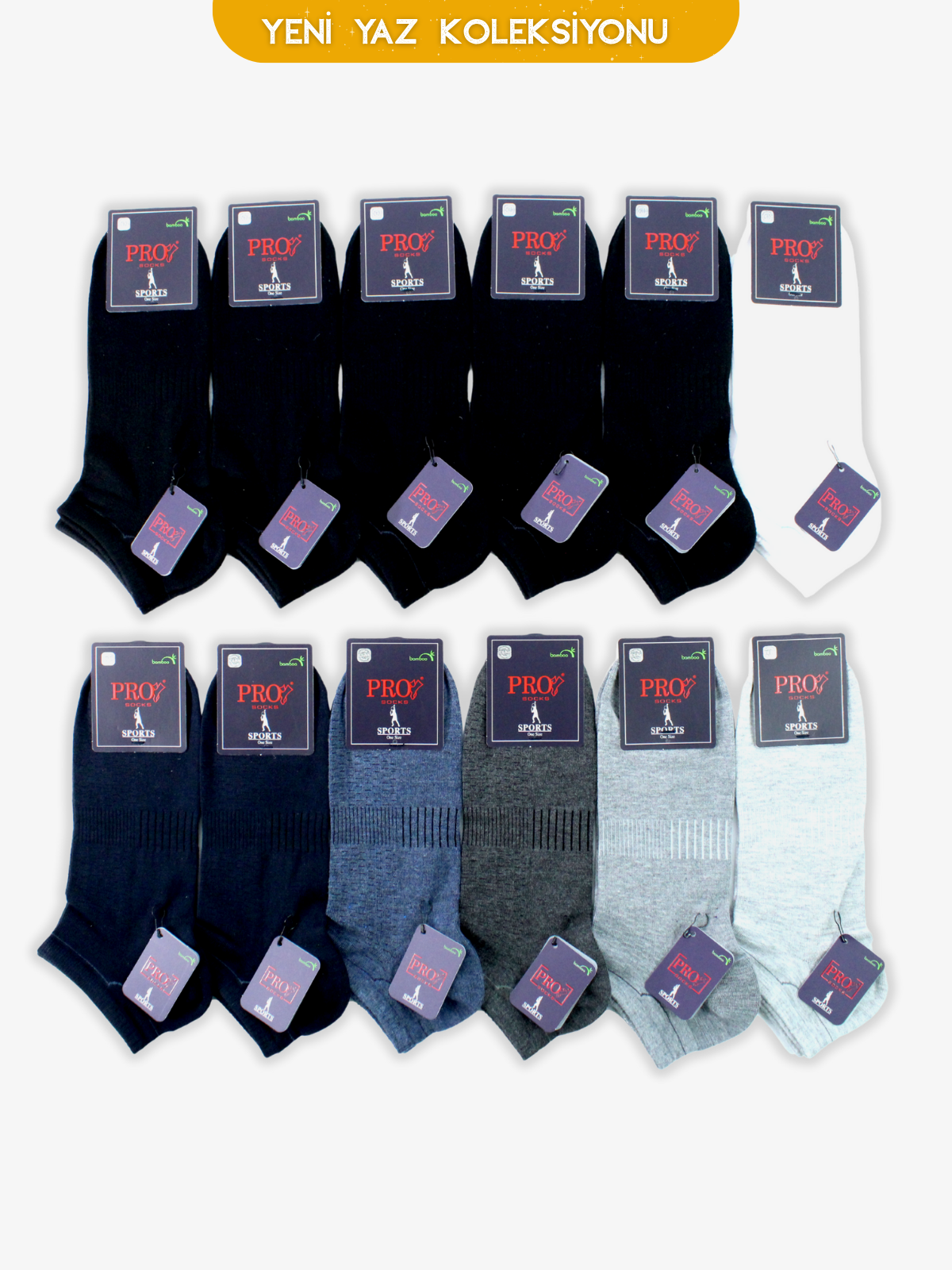 10844PRO FABRİKADart Bamboo Patik Yazlık Pamuklu Rahat Erkek Çorabı 12'li