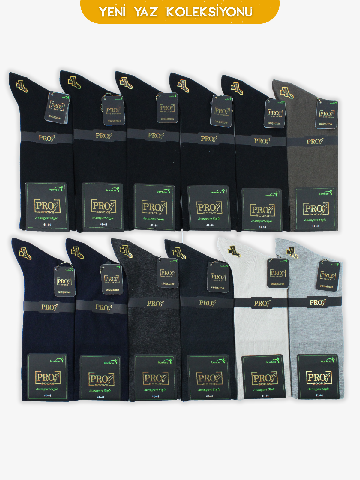 17106PRO FABRİKAEflak Bamboo Yazlık Rahat Erkek  Çorabı 12li