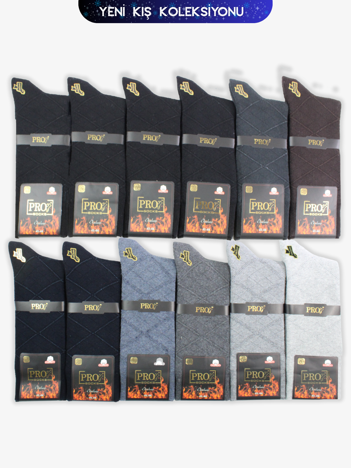 14645PRO FABRİKAEtna Havlu Kışlık Soket Rahat Erkek 12'li Çorap