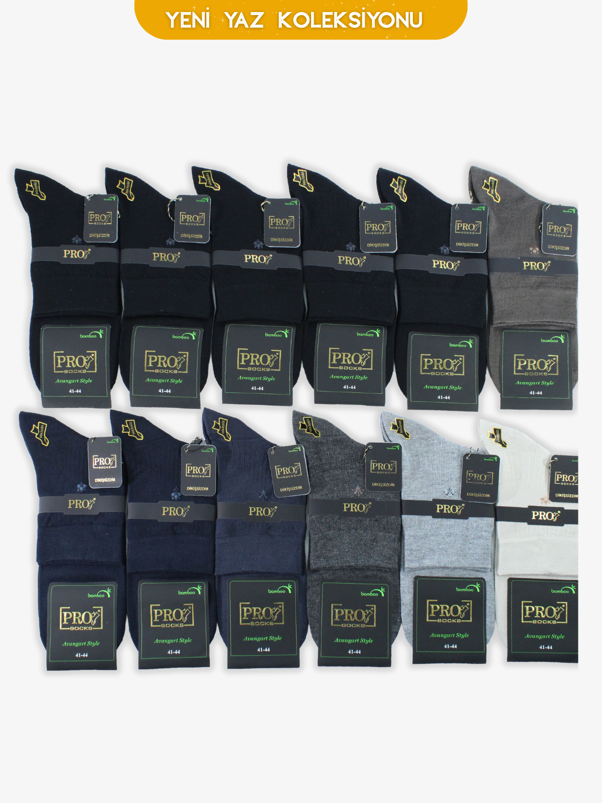 17356PRO FABRİKAGöktürk Kısakonç Bamboo Yazlık Rahat Erkek  Çorabı 12li
