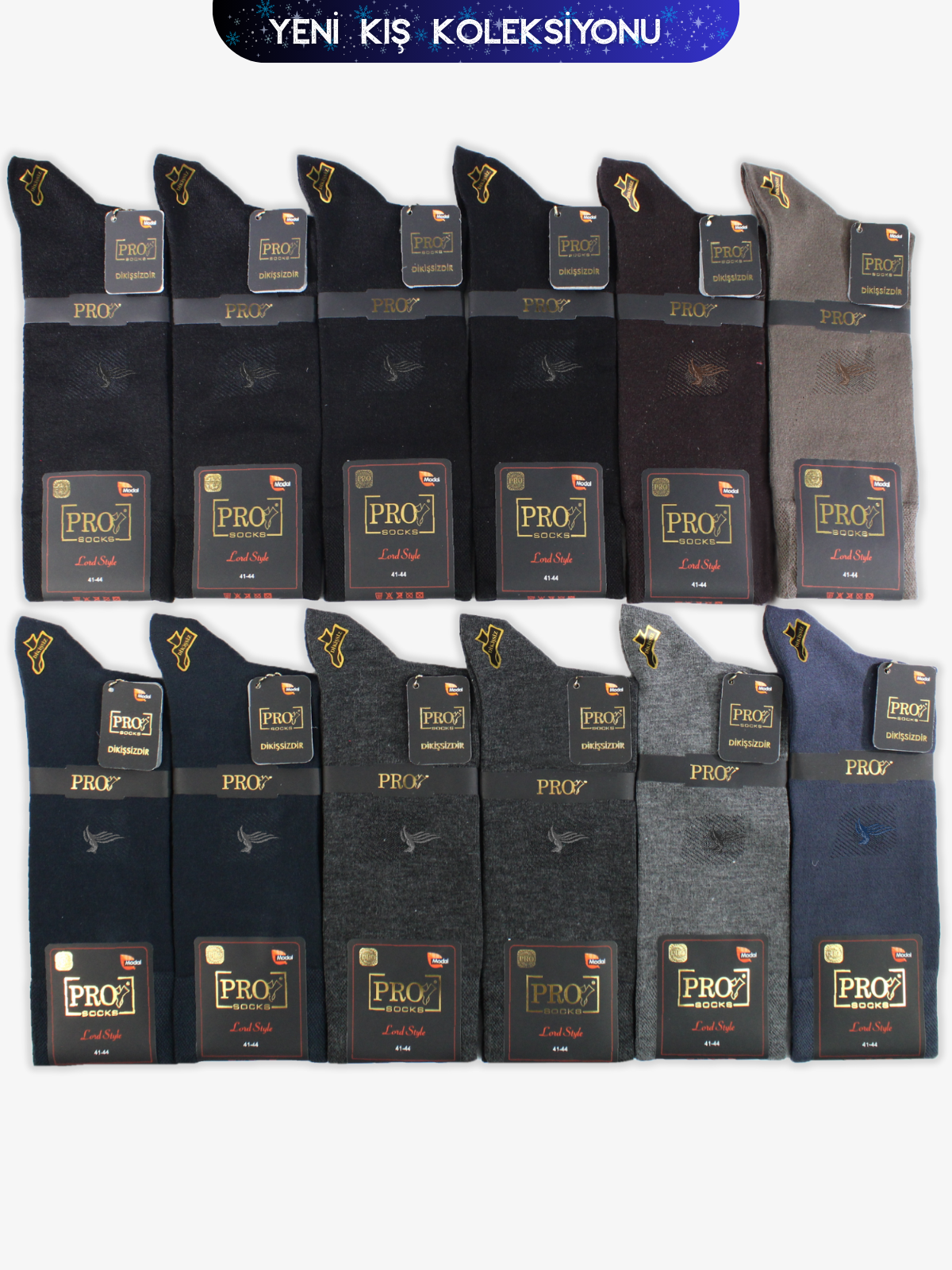 18659PRO FABRİKAHemlock Modal Kışlık Soket Rahat Erkek 12'li Çorap