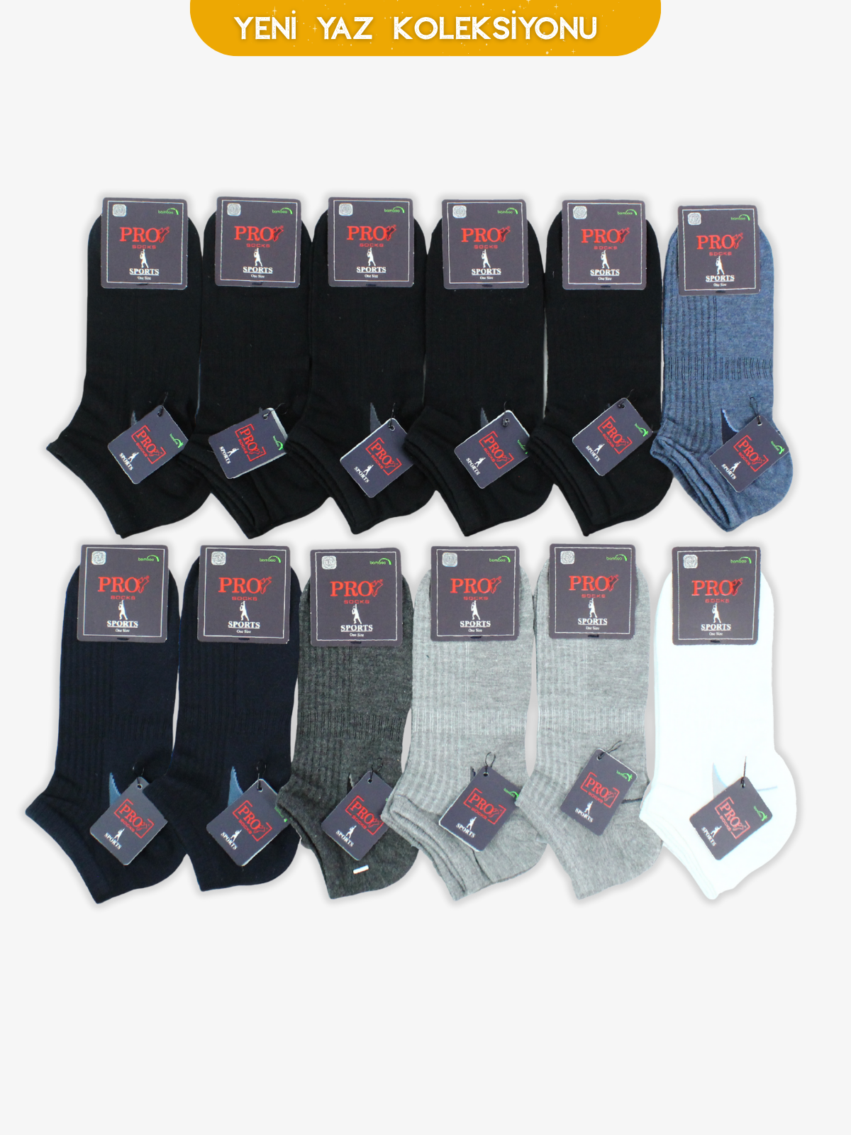 10850PRO FABRİKAHurlıng Bamboo Patik Yazlık Pamuklu Rahat Erkek Çorabı 12'li