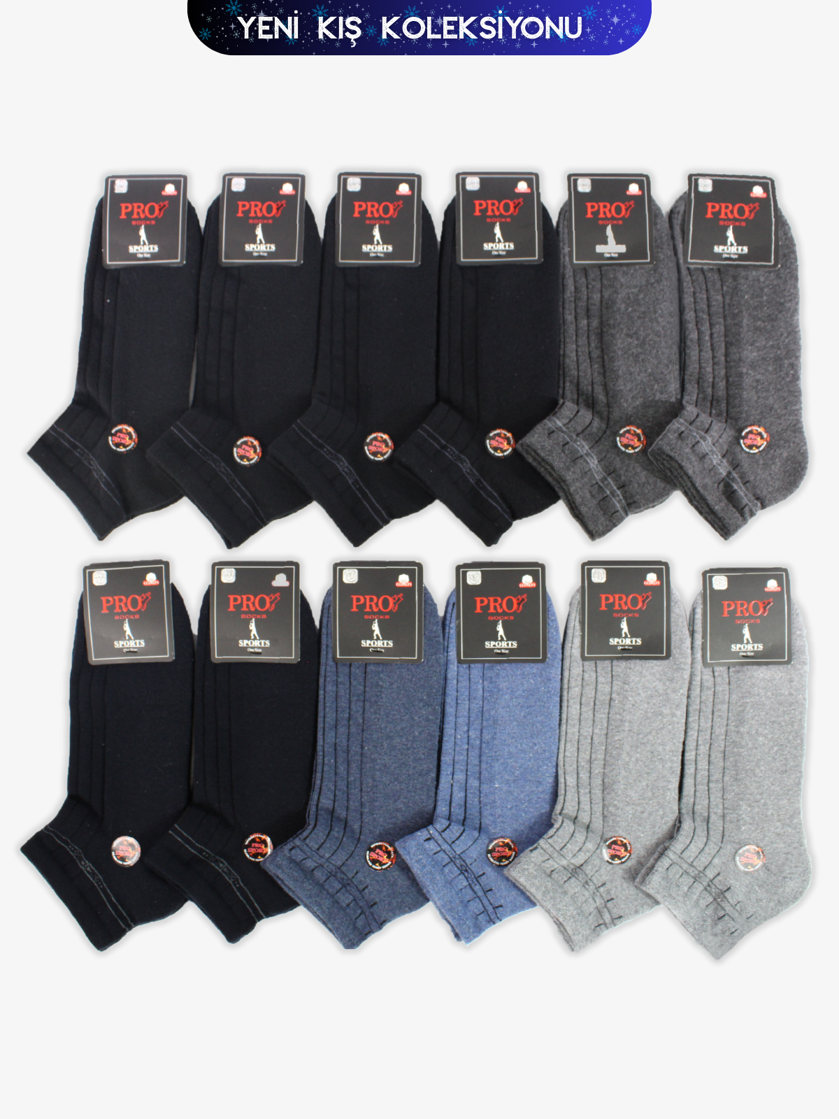 14026PRO FABRİKAIlgaz Havlu Kışlık Patik Rahat Erkek 12'li Çorap