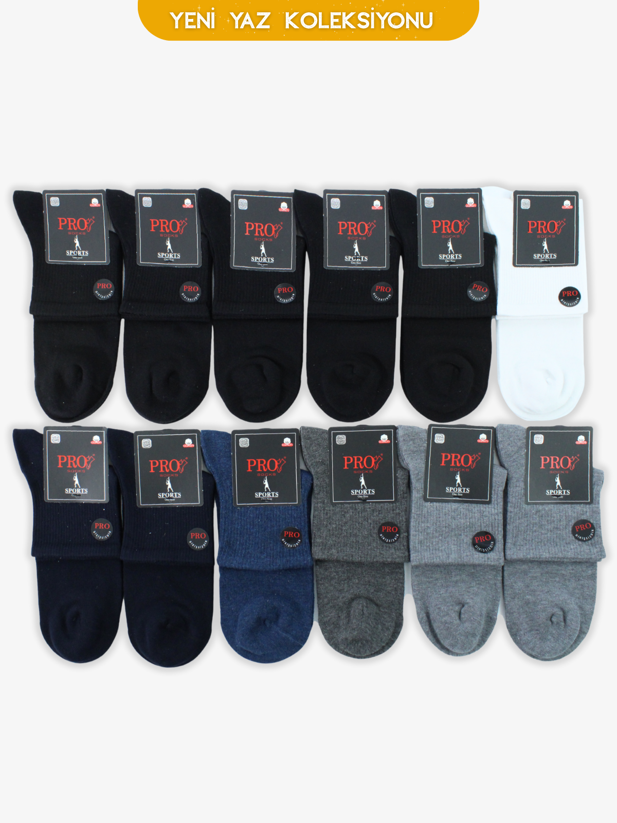 10506PRO FABRİKAJoking Penye Patik Yazlık Pamuklu Rahat Erkek Çorabı 12'li