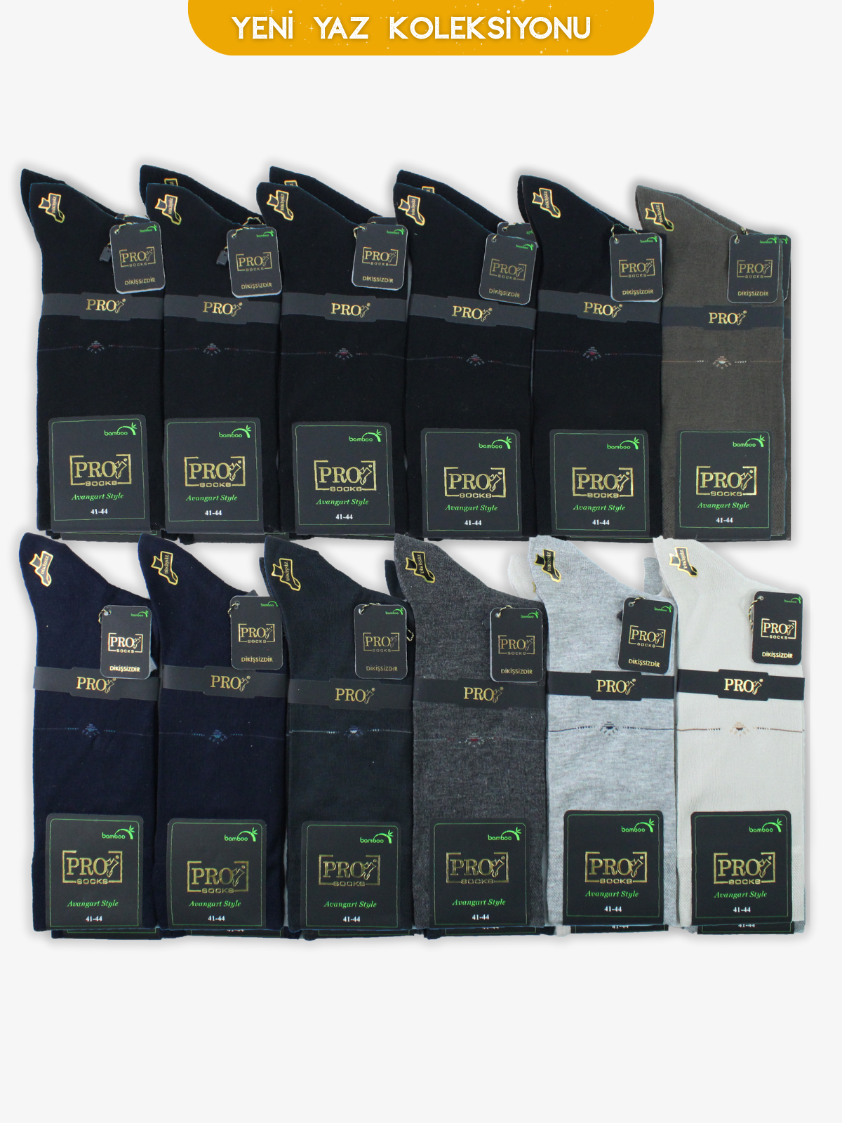 17169PRO FABRİKAKarabağ Bamboo Yazlık Rahat Erkek  Çorabı 12li