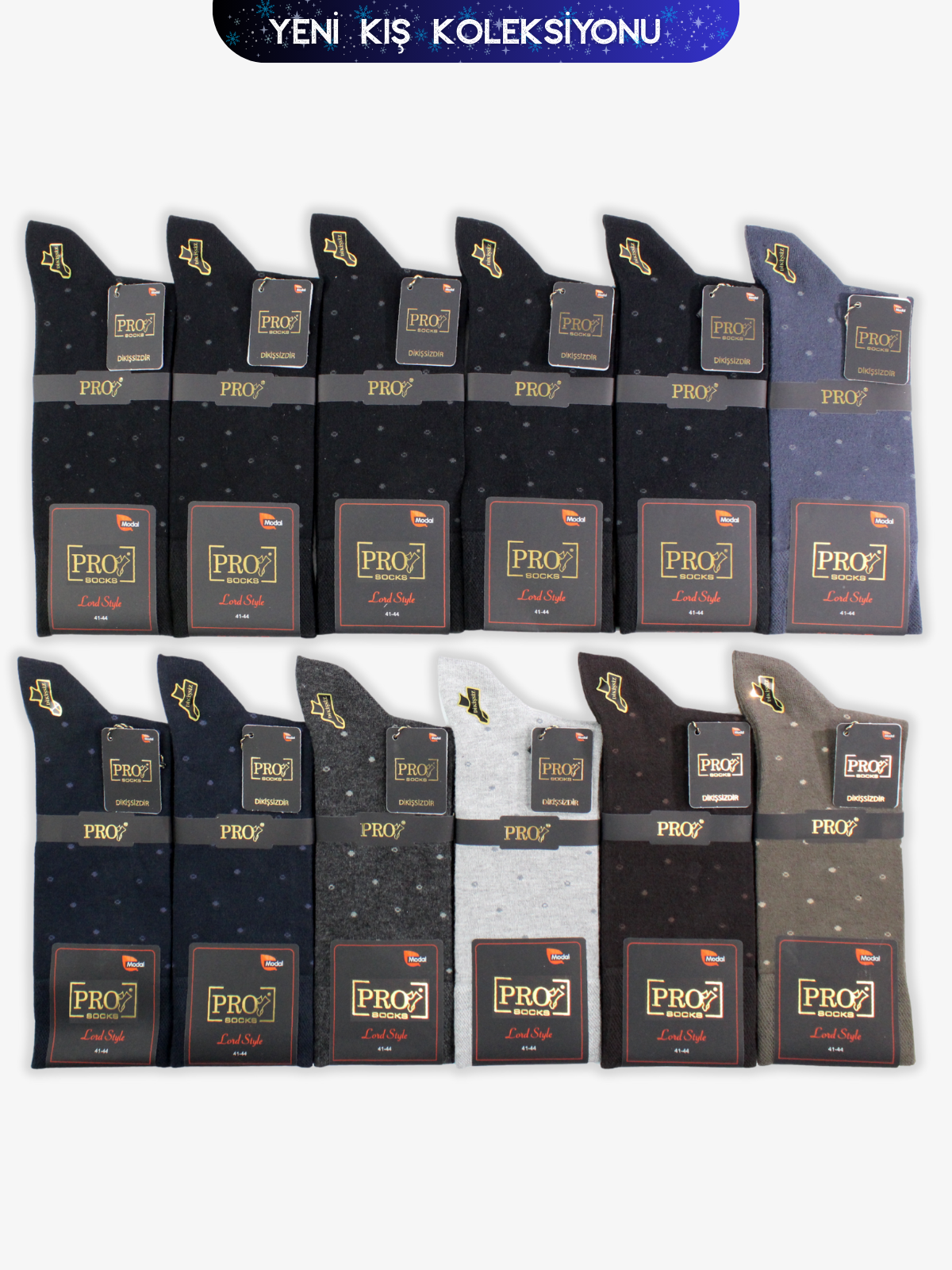 18654PRO FABRİKAKayın Modal Kışlık Soket Rahat Erkek 12'li Çorap