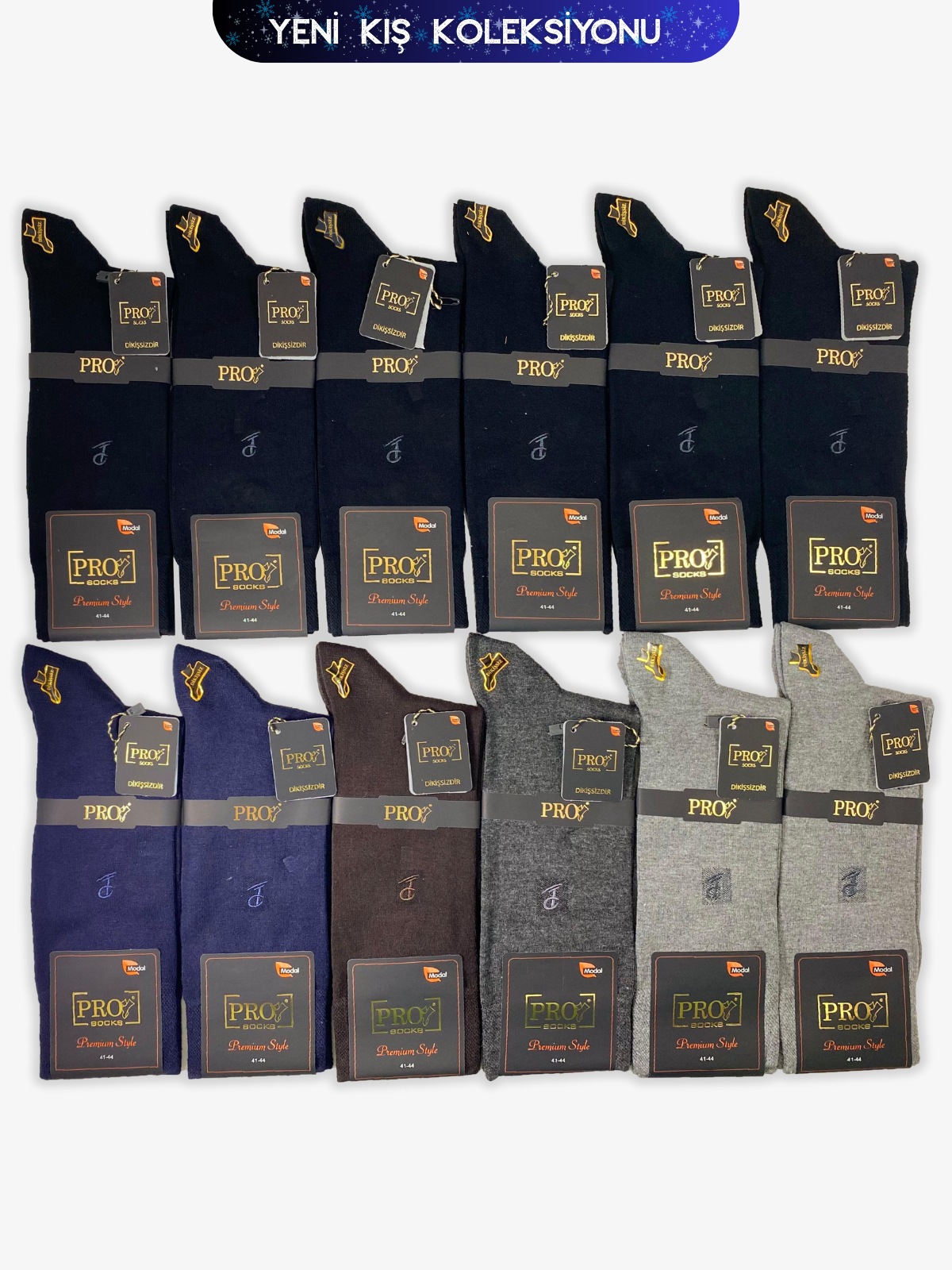 18645PRO FABRİKAKestane Modal Kışlık Soket Rahat Erkek 12'li Çorap