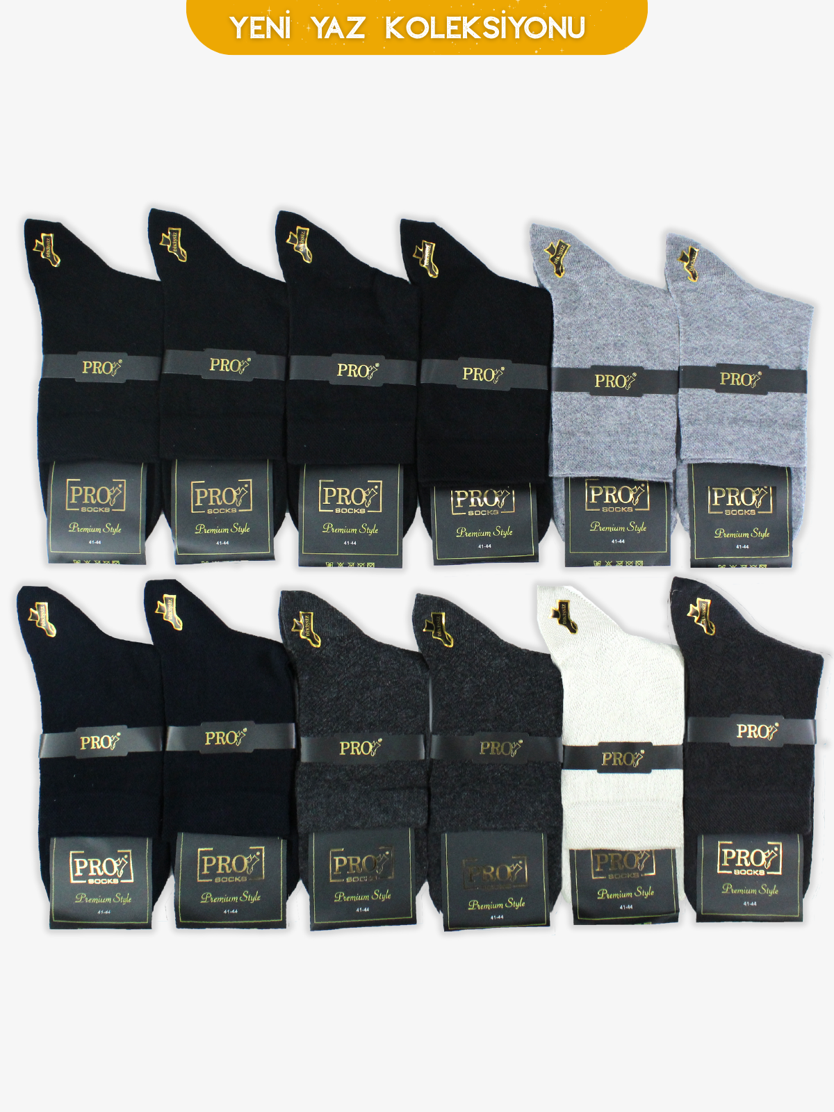 15353PRO ÇORAP FABRİKAKızıltepe Penye Kısakonç Yazlık Pamuklu Rahat Erkek Çorabı 12'li