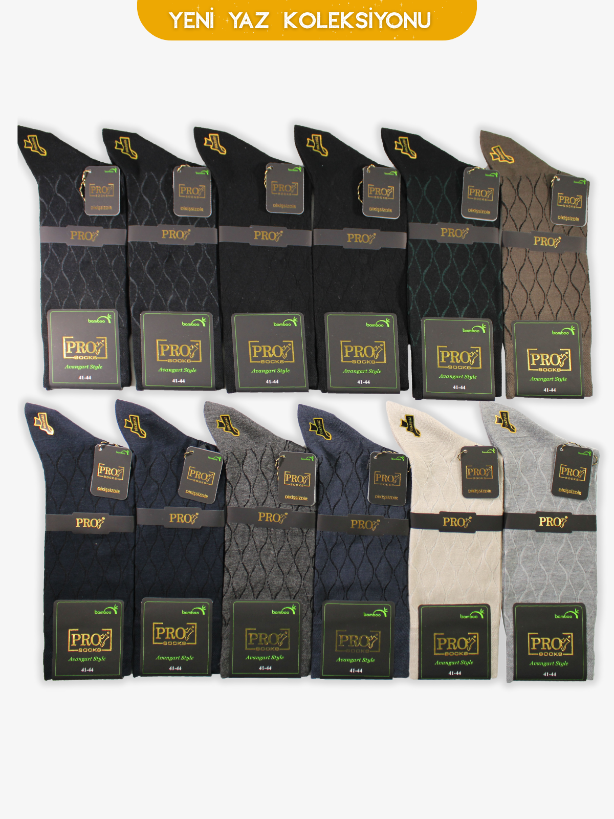 17179PRO FABRİKAKudüs Bamboo Yazlık Rahat Erkek  Çorabı 12li