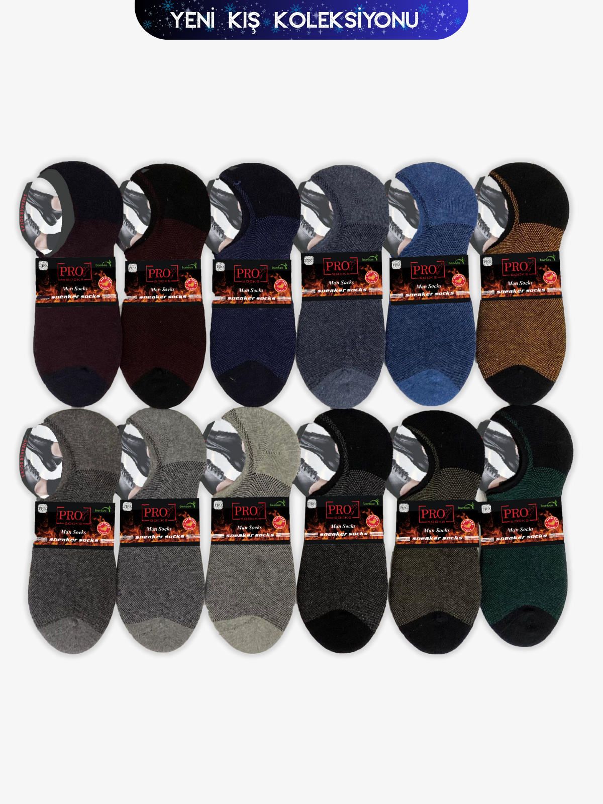 14912PRO FABRİKALacost Havlu Kışlık Sneakers Rahat Erkek 12'li Çorap