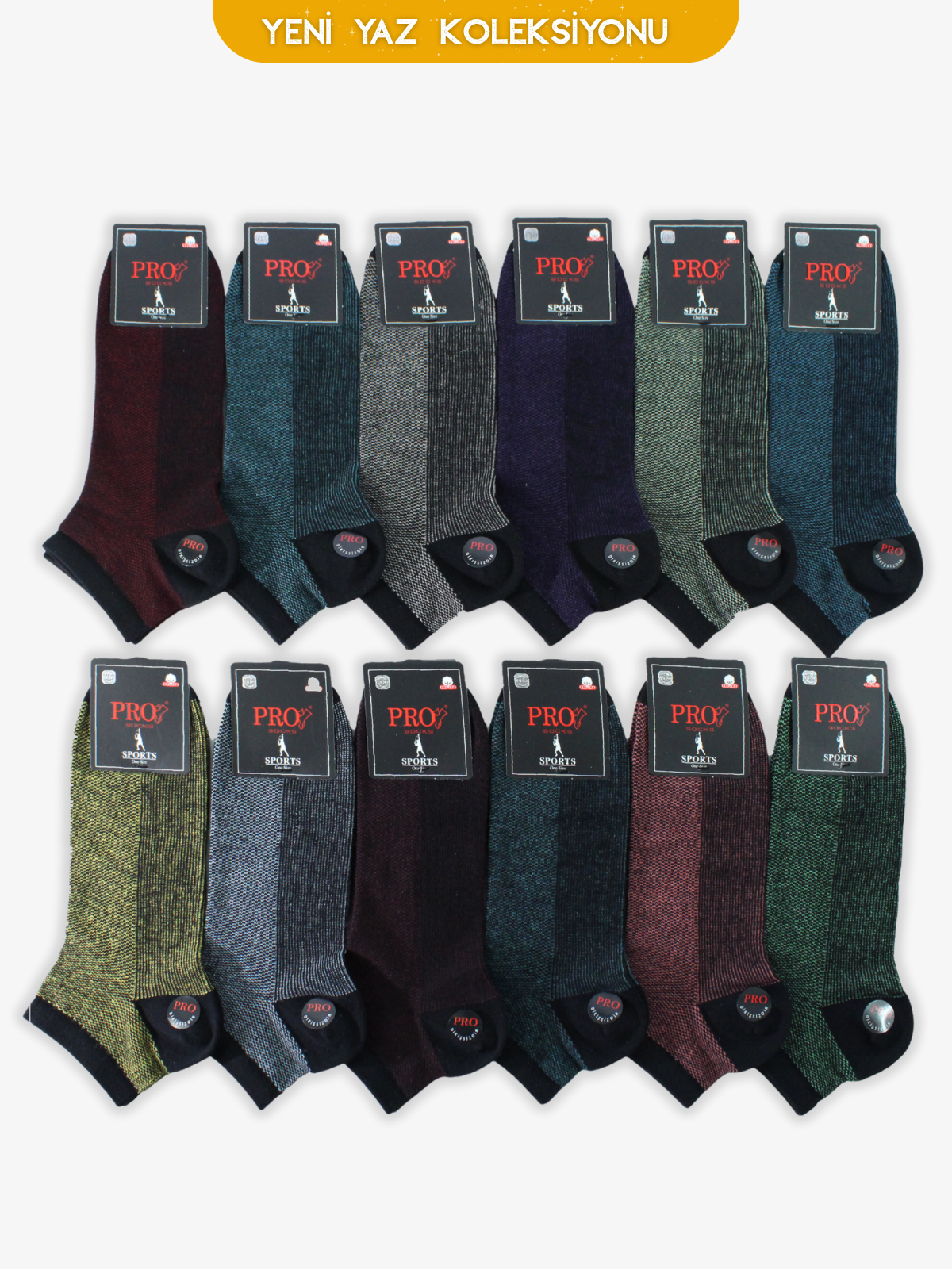 10538PRO FABRİKALacost Penye Patik Yazlık Pamuklu Rahat Erkek Çorabı 12'li