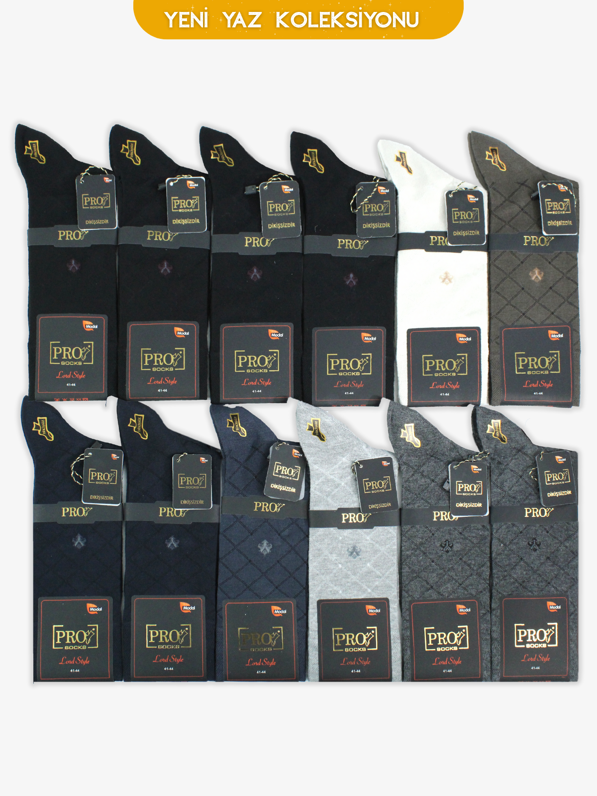 18351PRO FABRİKALimba Kısakonç Modal Yazlık Rahat Erkek Çorabı 12li