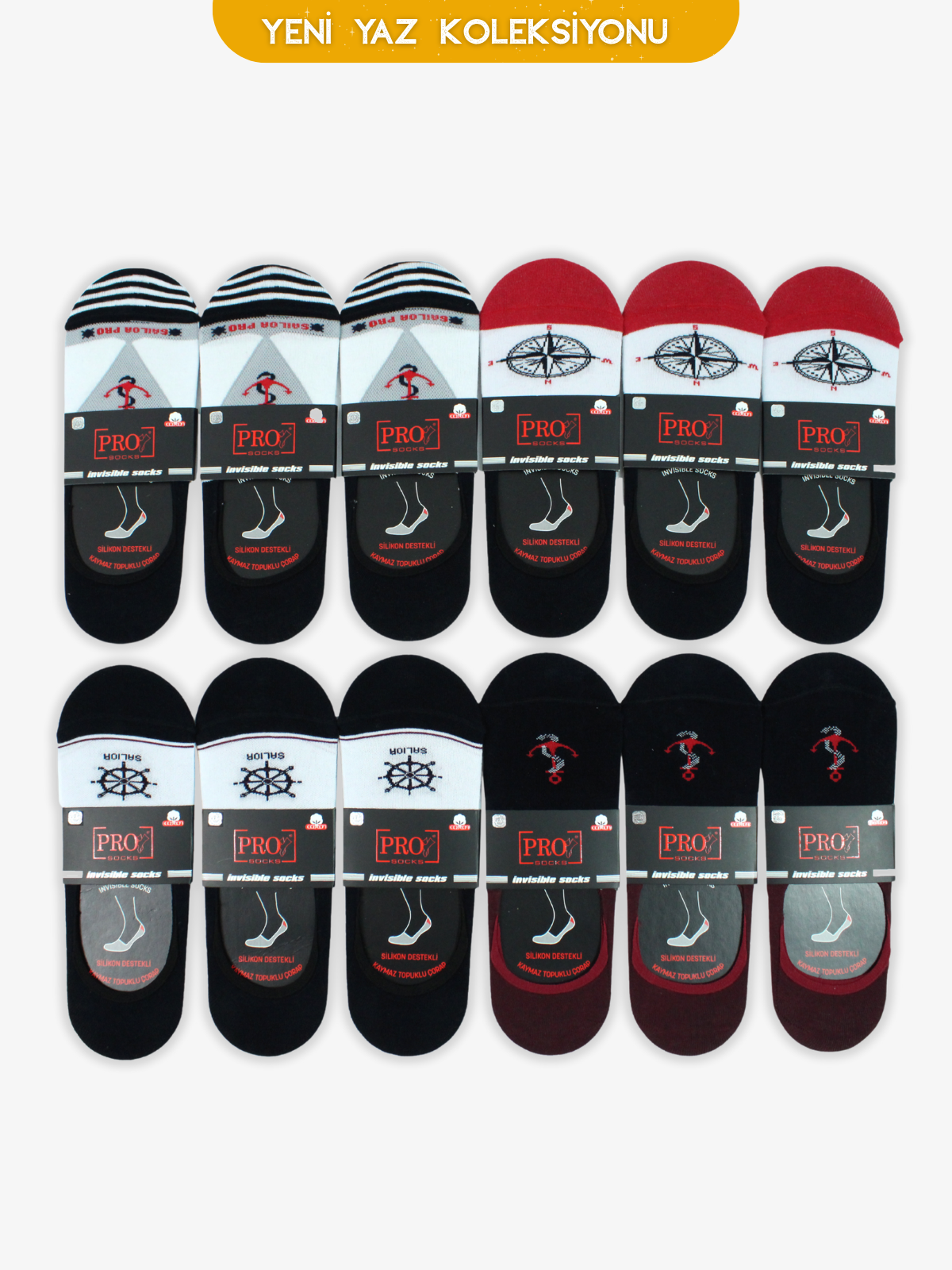 10432PRO FABRİKAMarin Penye Babet Yazlık Pamuklu Rahat Erkek Çorabı 12'li