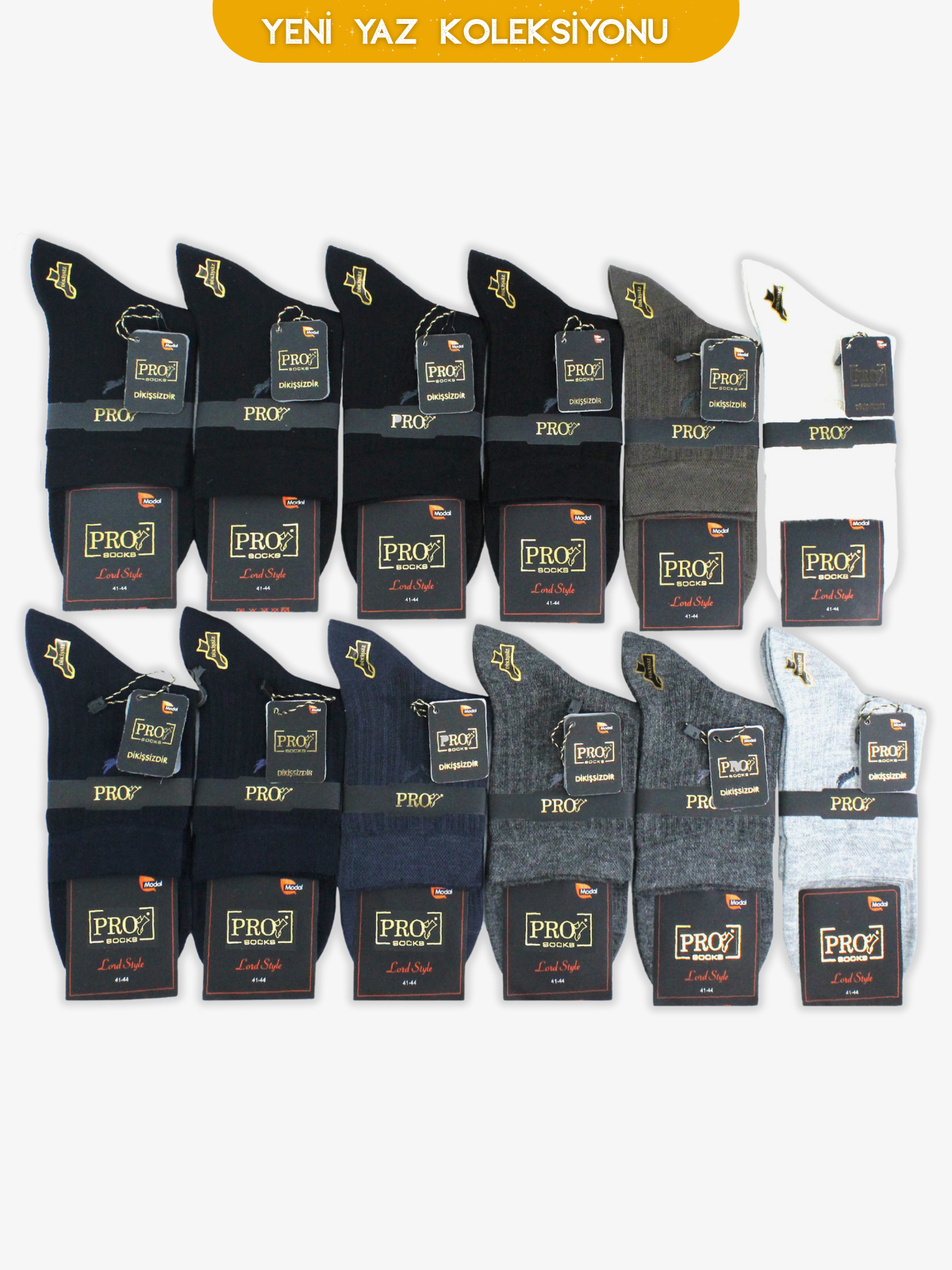 18353PRO FABRİKAMonteri Kısakonç Modal Yazlık Rahat Erkek Çorabı 12li