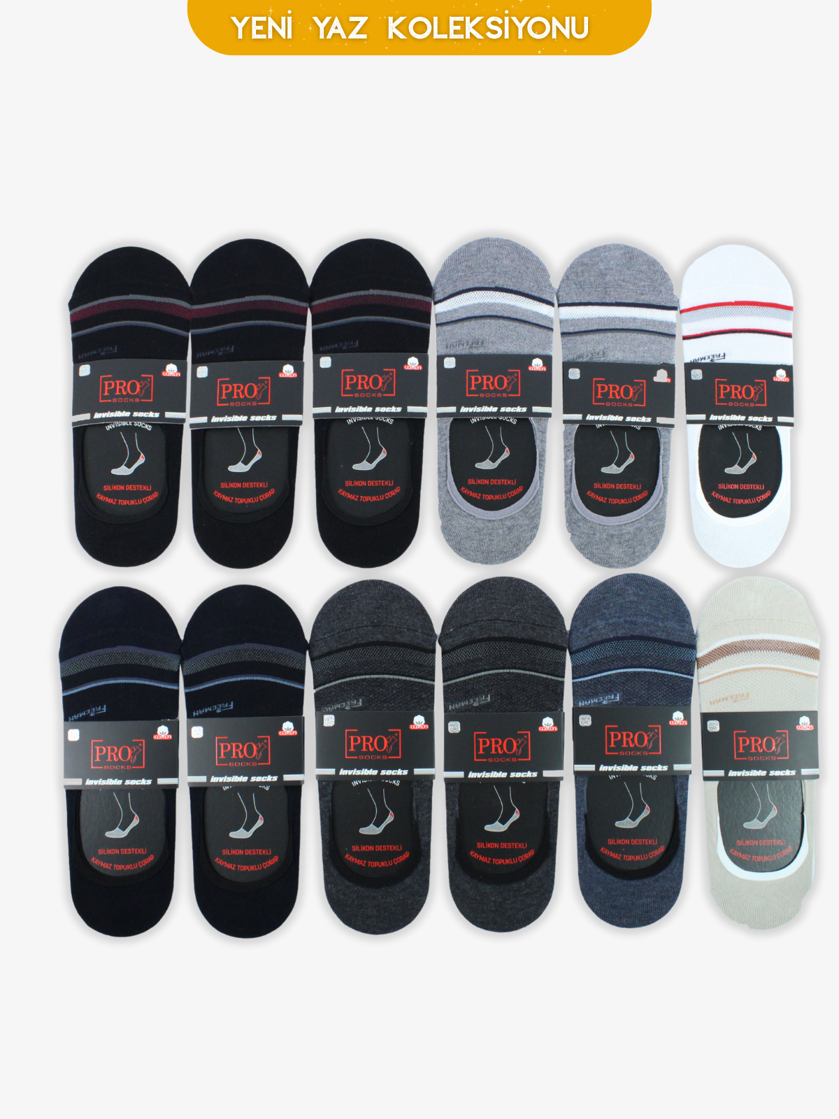 10433PRO FABRİKAMoon Penye Babet Yazlık Pamuklu Rahat Erkek Çorabı 12'li