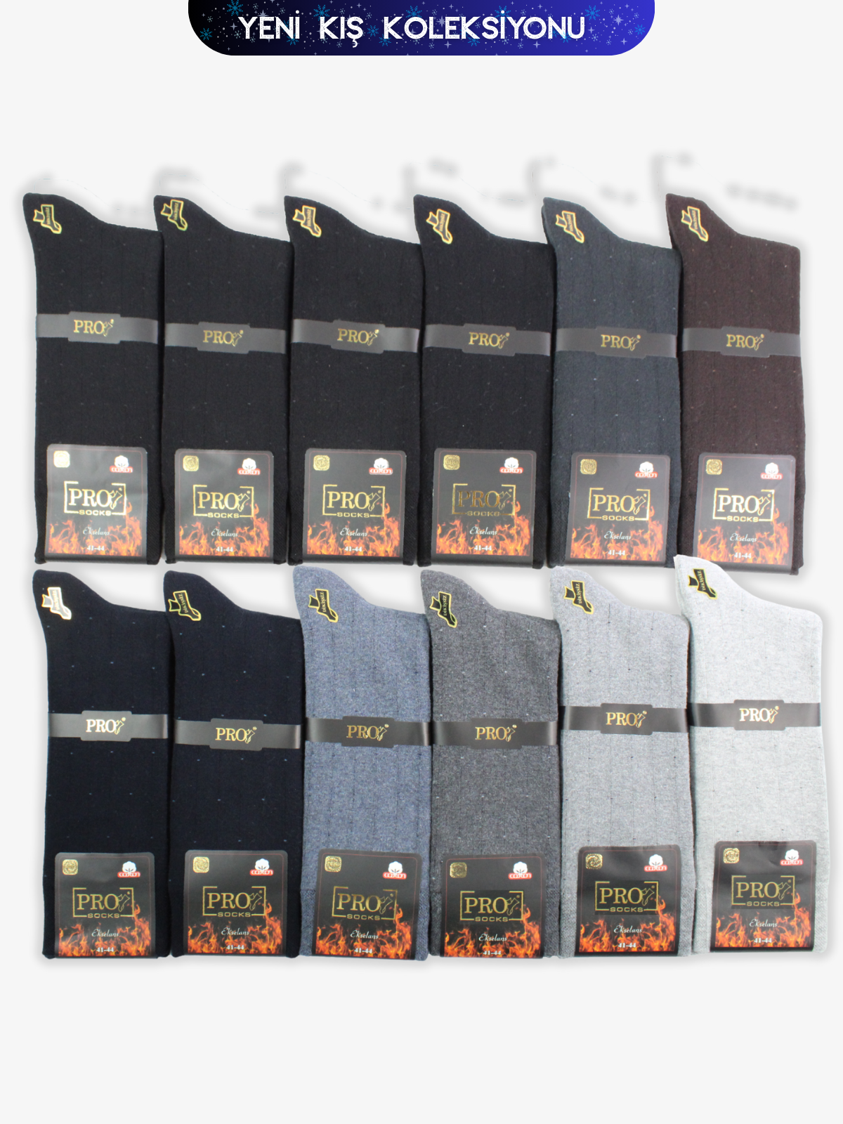 14644PRO FABRİKANemrut Havlu Kışlık Soket Rahat Erkek 12'li Çorap