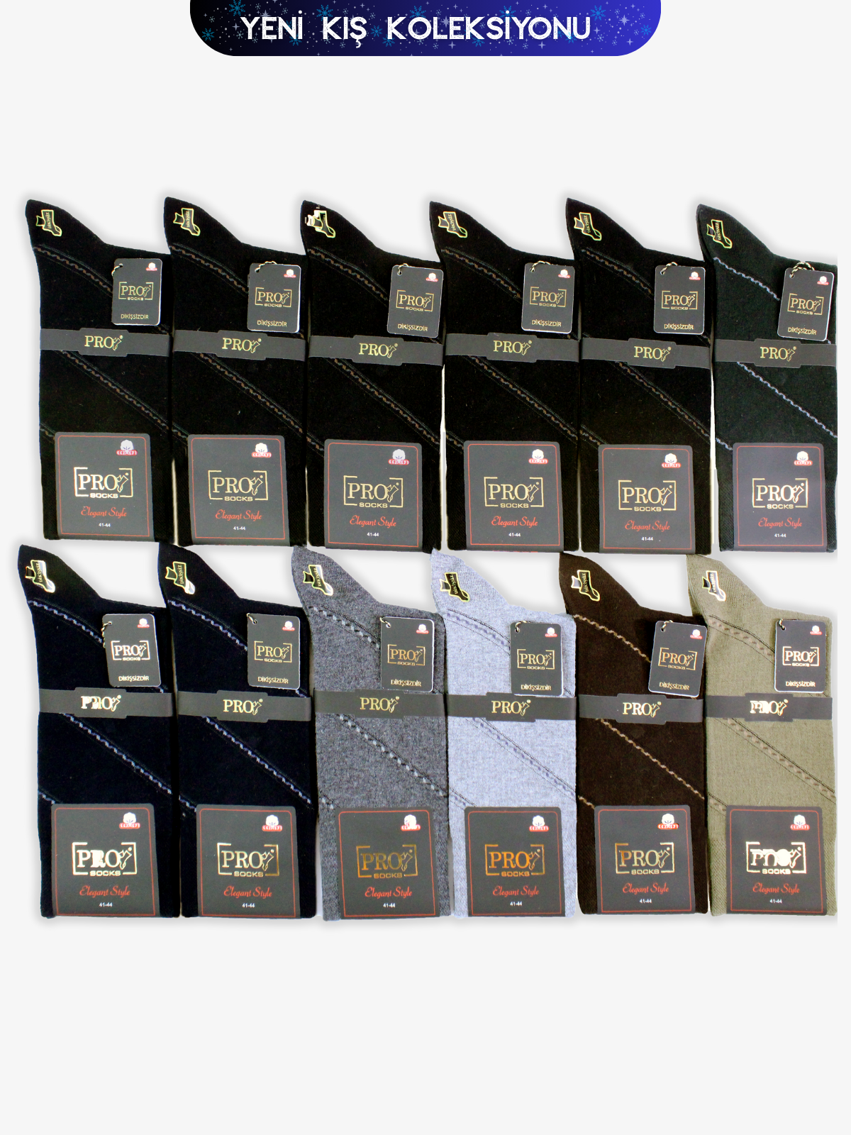 16663PRO FABRİKANice Compact Pamuk Kışlık Soket Rahat  Erkek 12'li Çorap