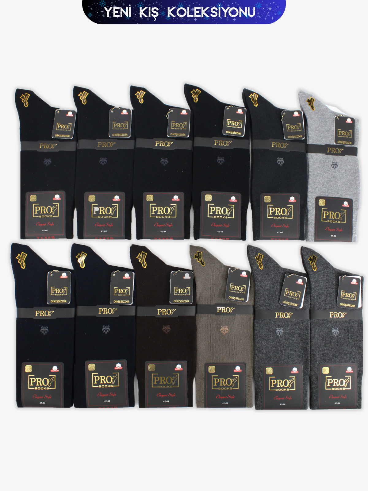 16668PRO FABRİKANoterdame Compact Pamuk Kışlık Soket Rahat  Erkek 12'li Çorap