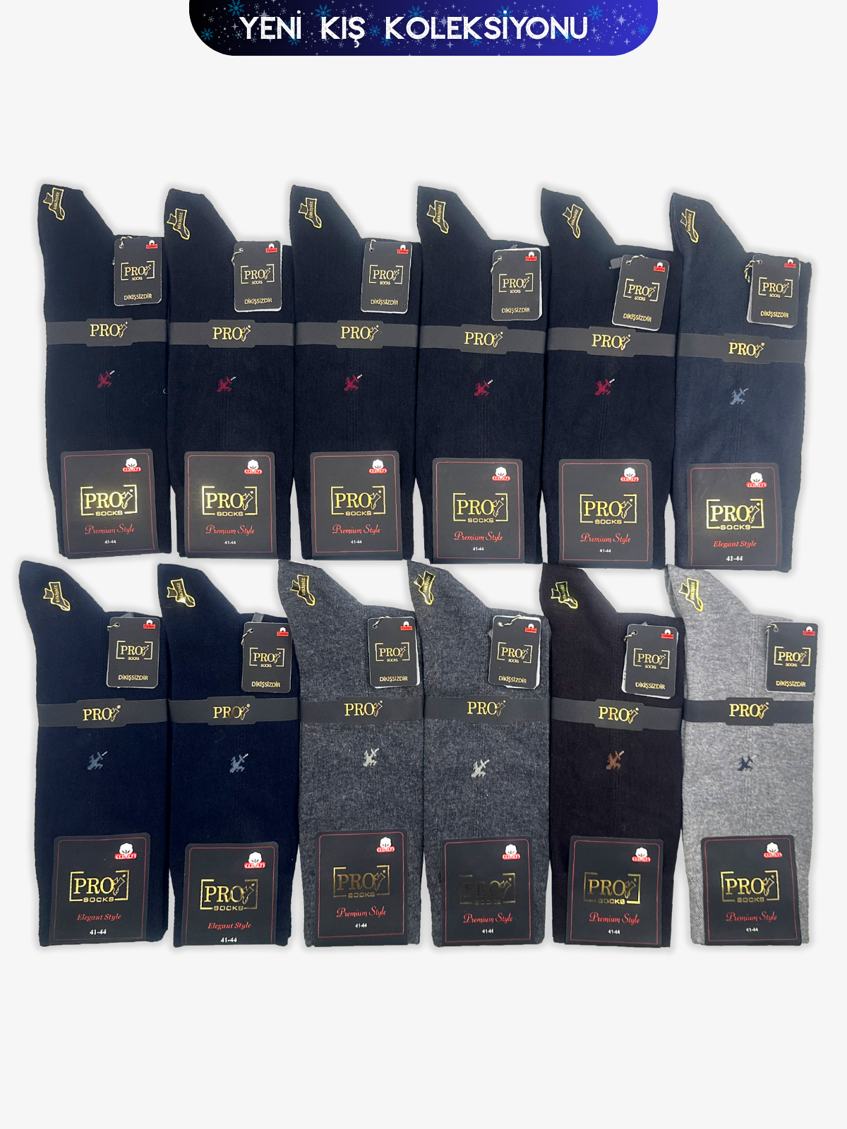 16640PRO FABRİKAPetrus Compact Pamuk Kışlık Soket Rahat  Erkek 12'li Çorap