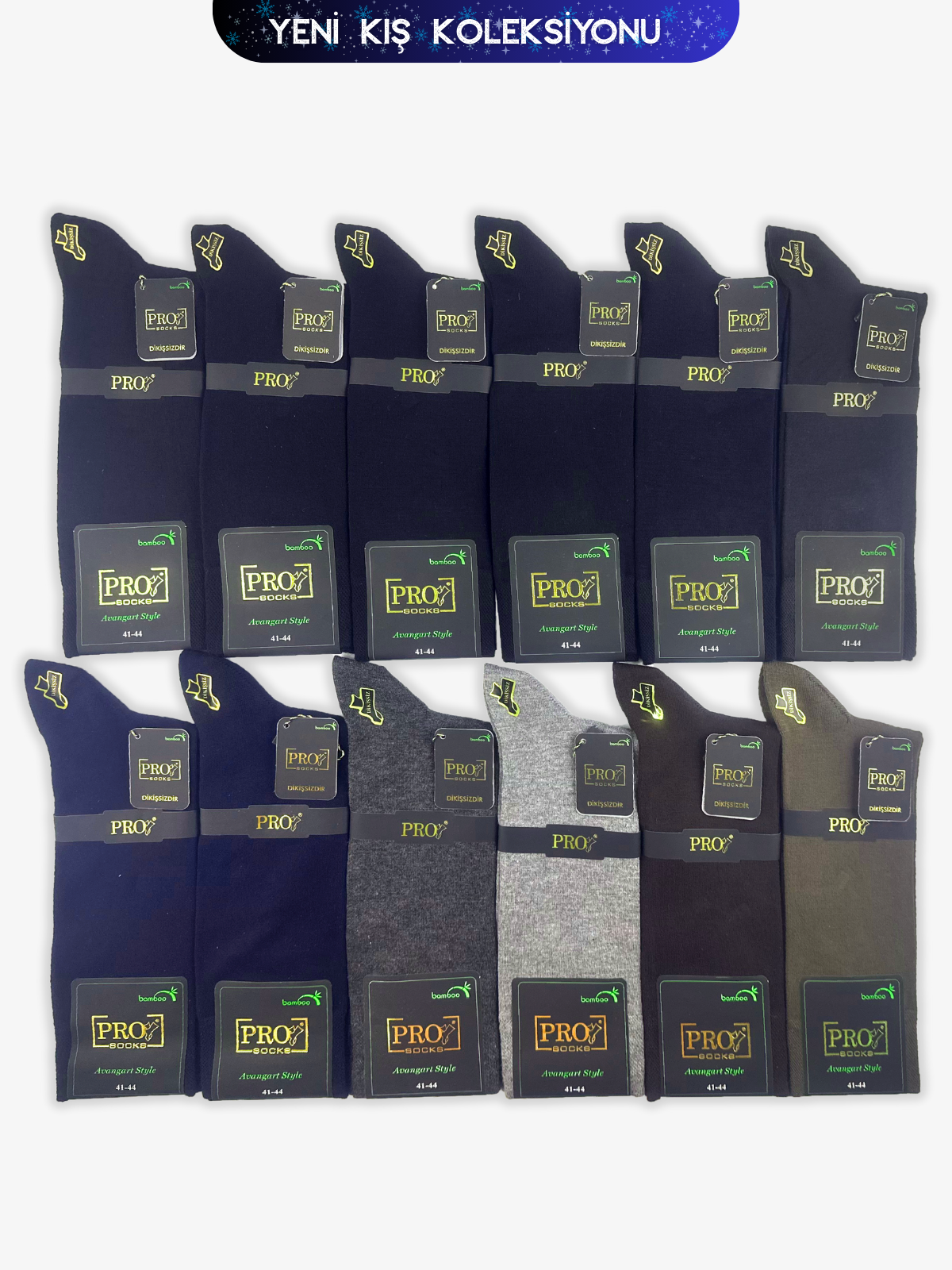 17604PRO FABRİKARakka Bamboo Kışlık Soket Rahat Erkek 12'li Çorap