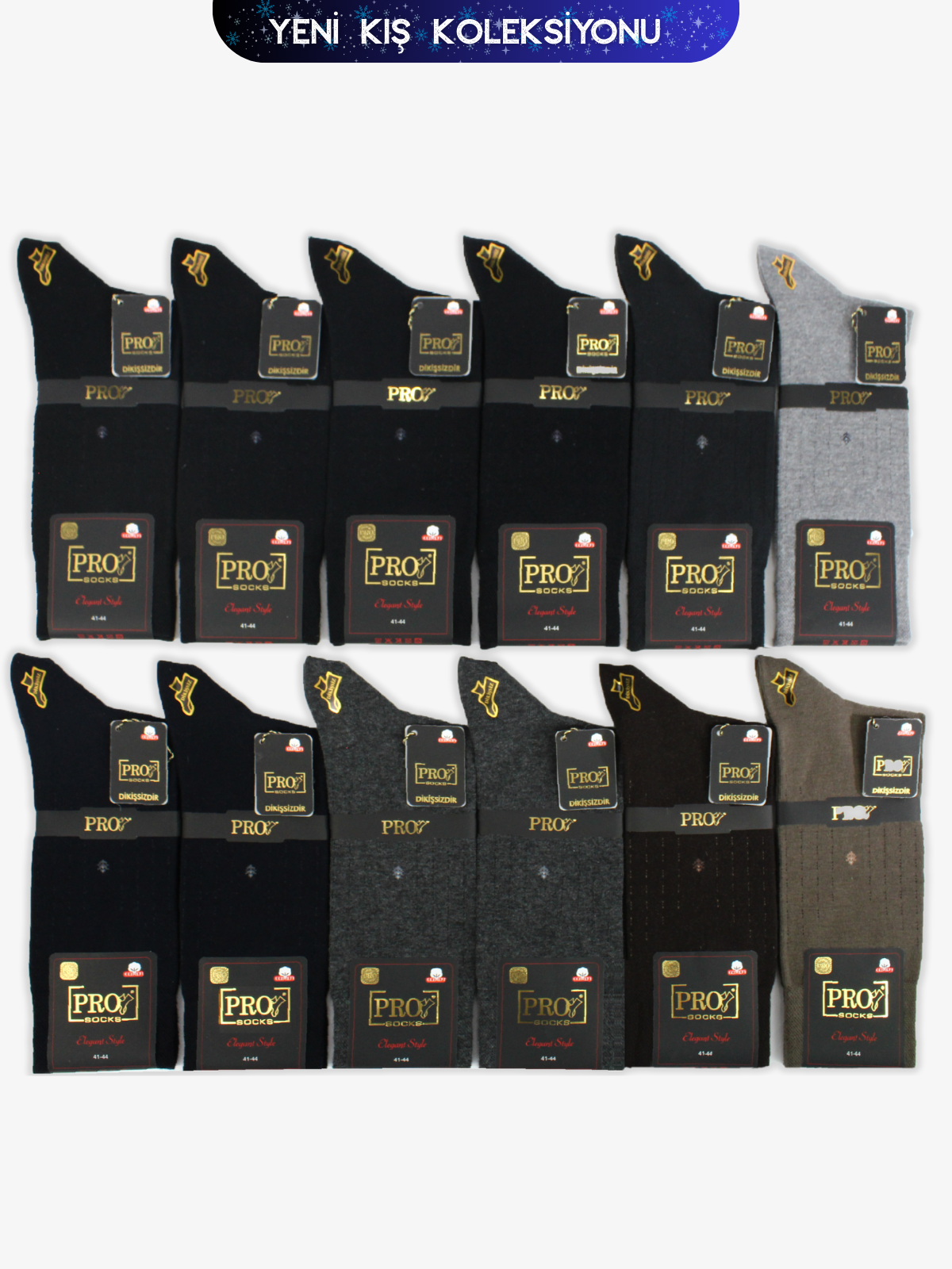 16667PRO FABRİKARetıro Compact Pamuk Kışlık Soket Rahat  Erkek 12'li Çorap