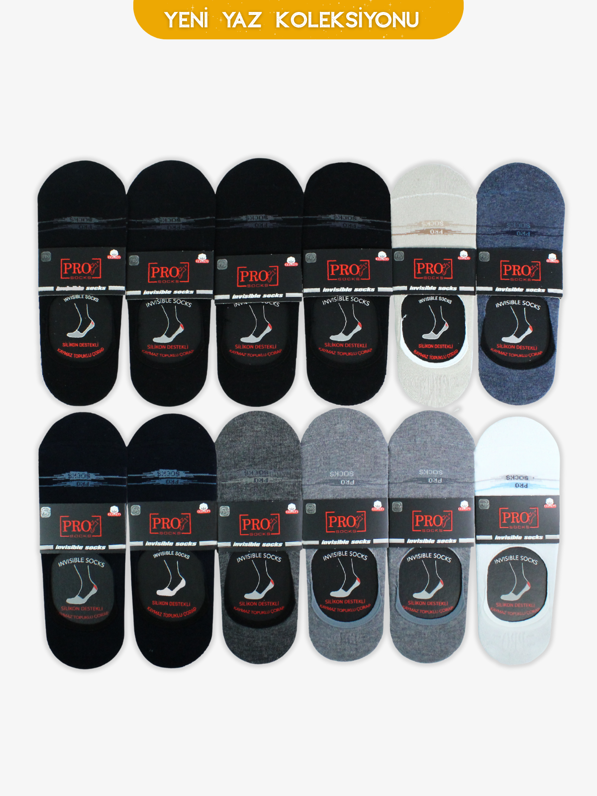 10437PRO FABRİKASolar Penye Babet Yazlık Pamuklu Rahat Erkek Çorabı 12'li