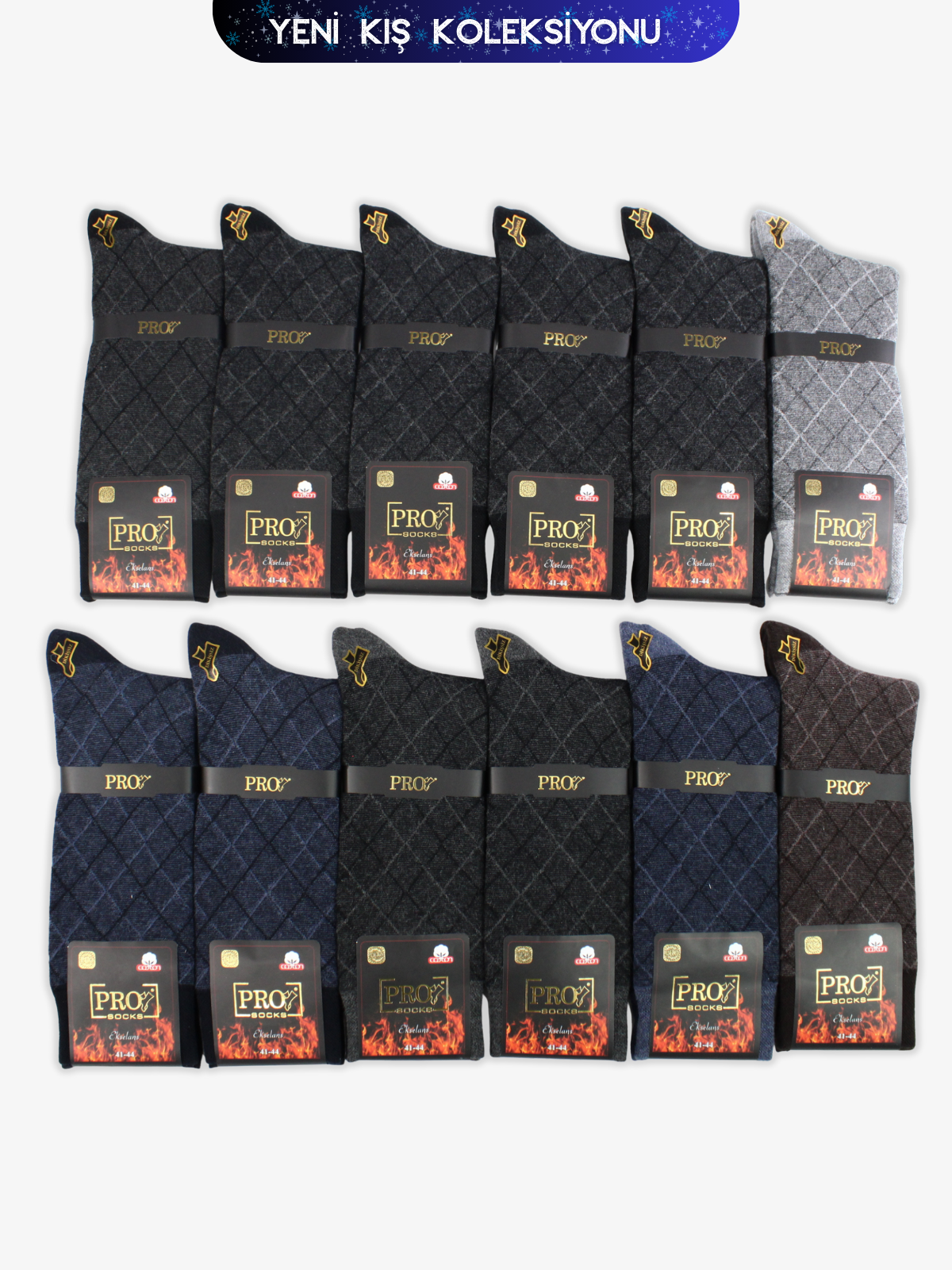 14648PRO FABRİKASuphen Havlu Kışlık Soket Rahat Erkek 12'li Çorap