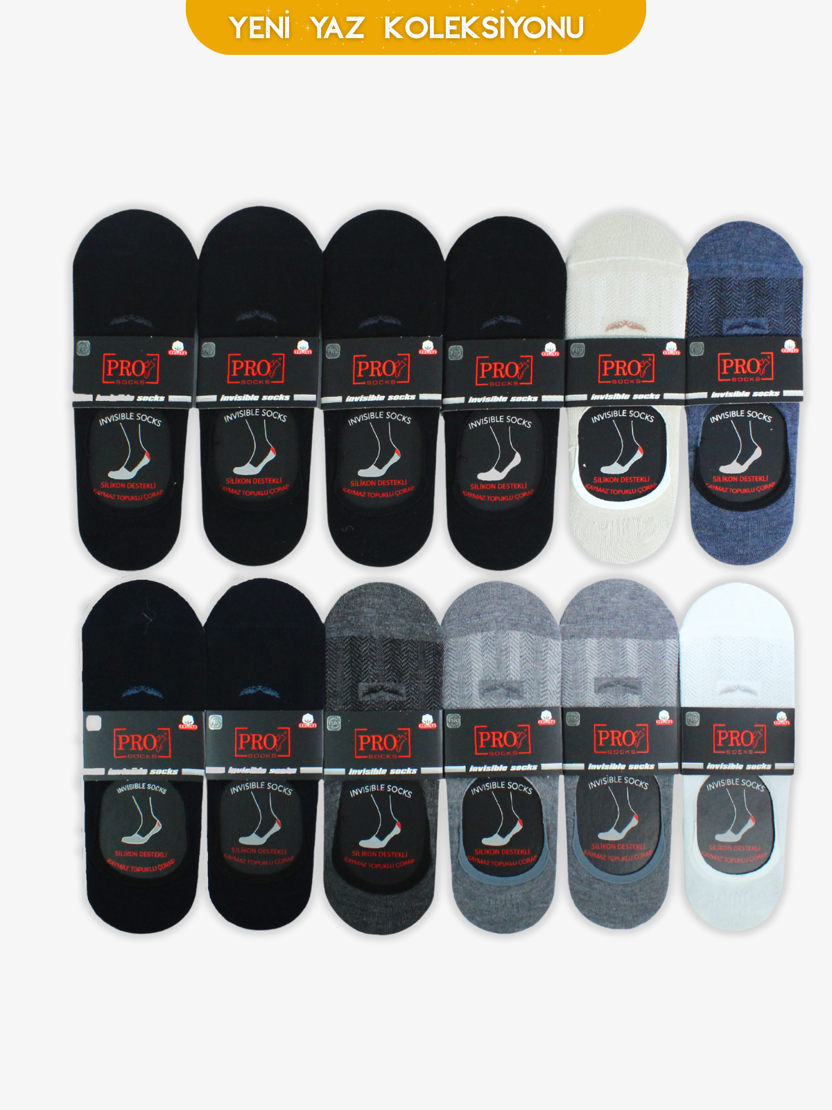 10438PRO FABRİKASuprıse Penye Babet Yazlık Pamuklu Rahat Erkek Çorabı 12'li