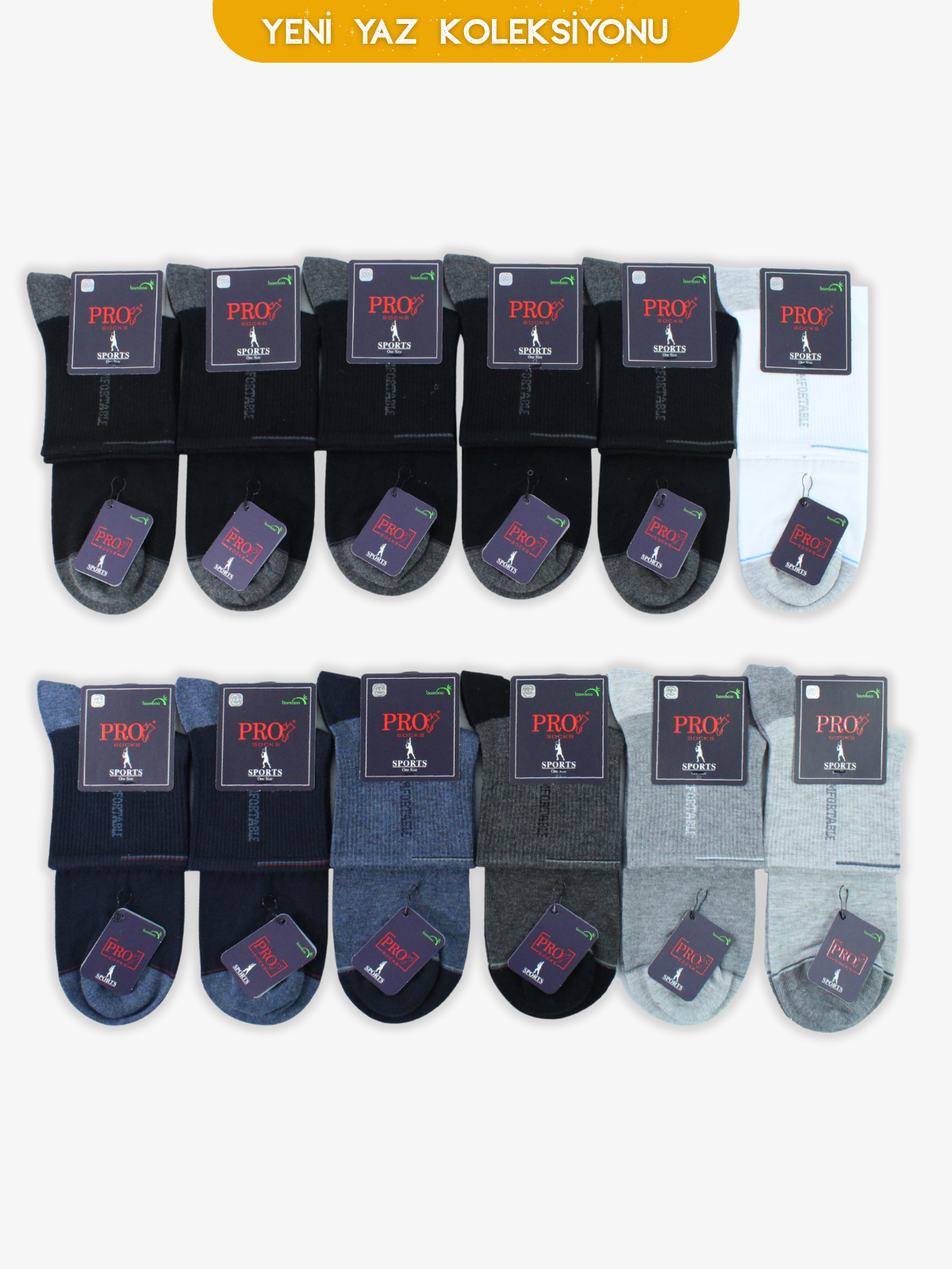 10846PRO FABRİKATaıdo Bamboo Patik Yazlık Pamuklu Rahat Erkek Çorabı 12'li