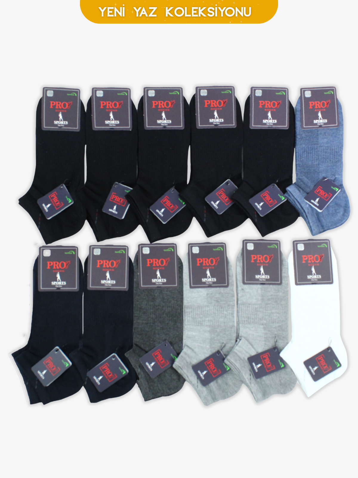10848PRO FABRİKATekvando Bamboo Patik Yazlık Pamuklu Rahat Erkek Çorabı 12'li