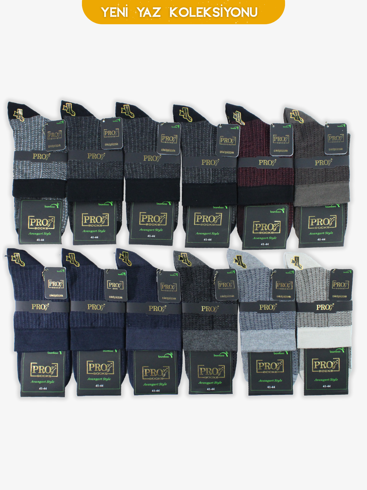 17357PRO FABRİKATiflis Kısakonç Bamboo Yazlık Rahat Erkek  Çorabı 12li