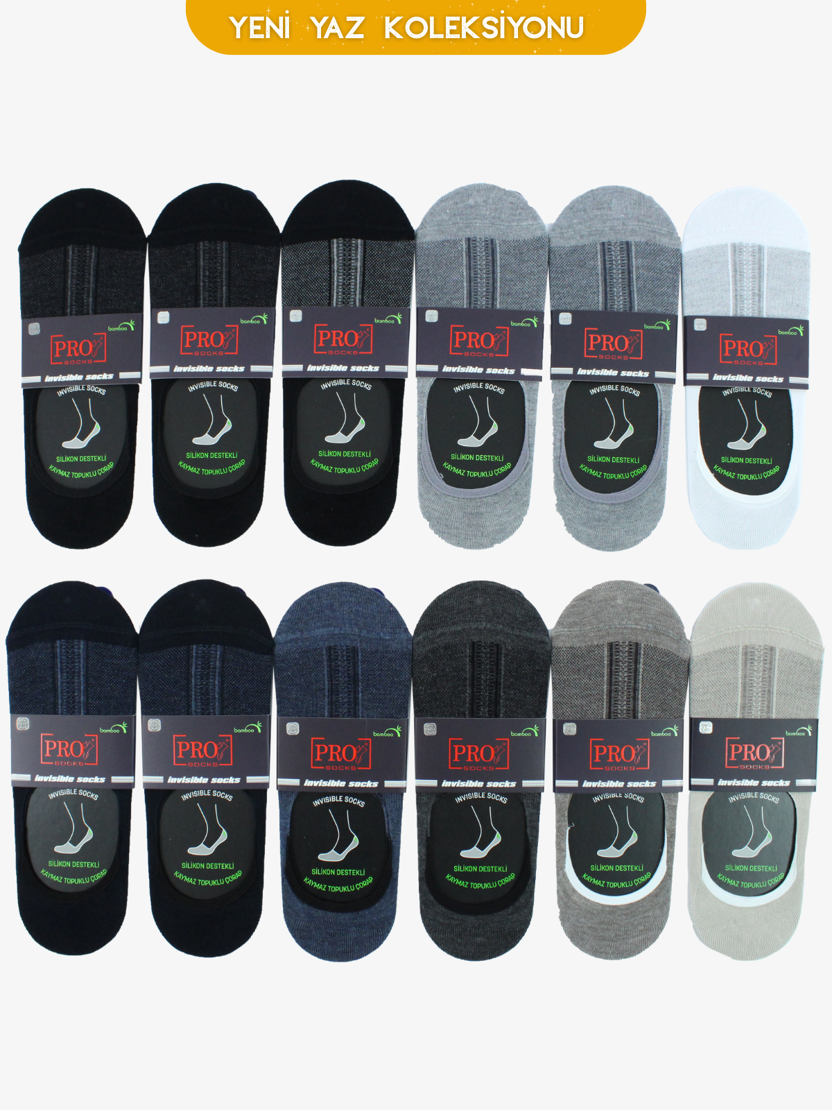 10742PRO FABRİKATornado Bamboo Babet Yazlık Pamuklu Rahat Erkek Çorabı 12'li