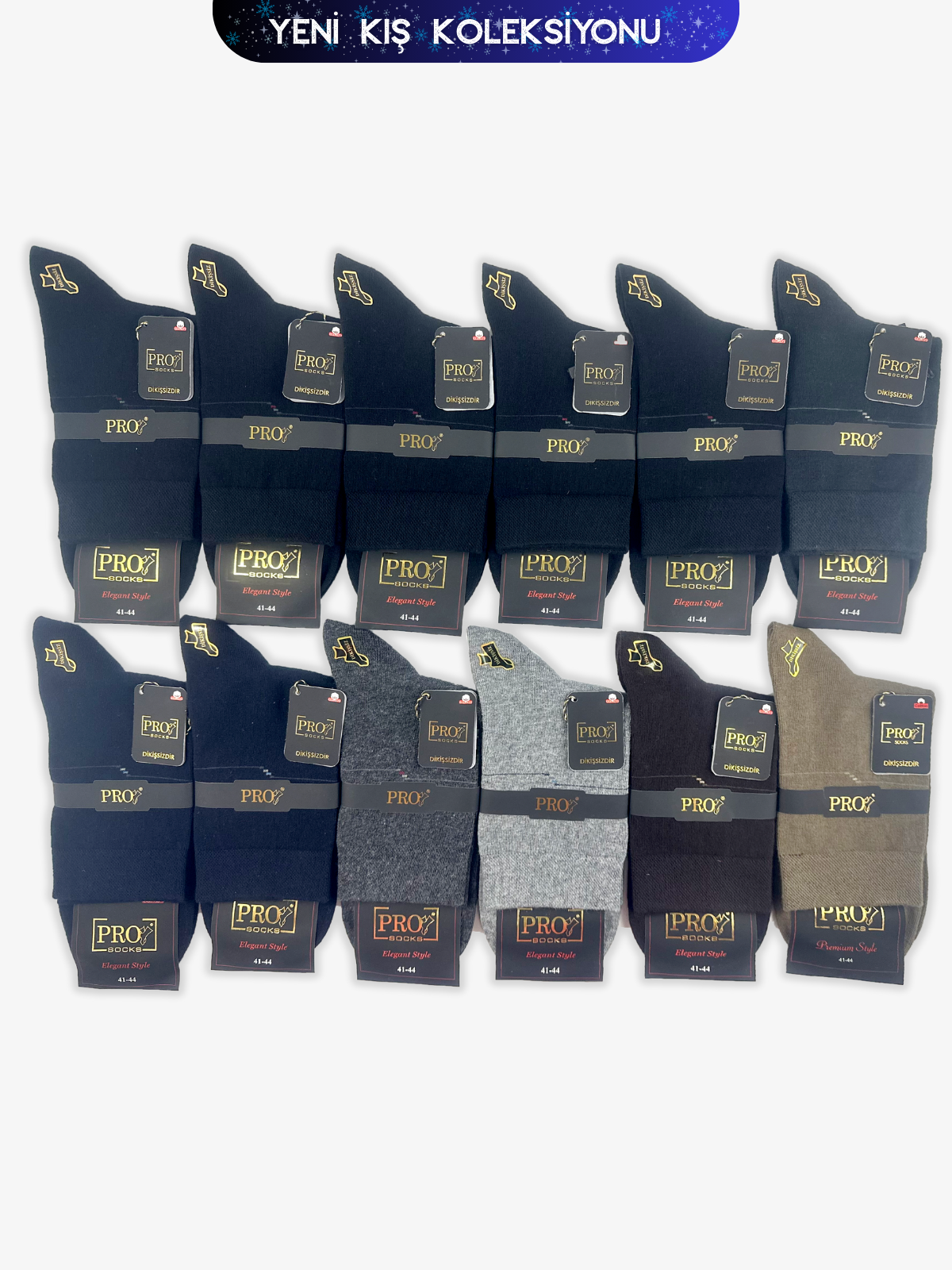 16452PRO FABRİKATroya Compact Pamuk Kışlık Kısakonç Rahat  Erkek 12'li Çorap
