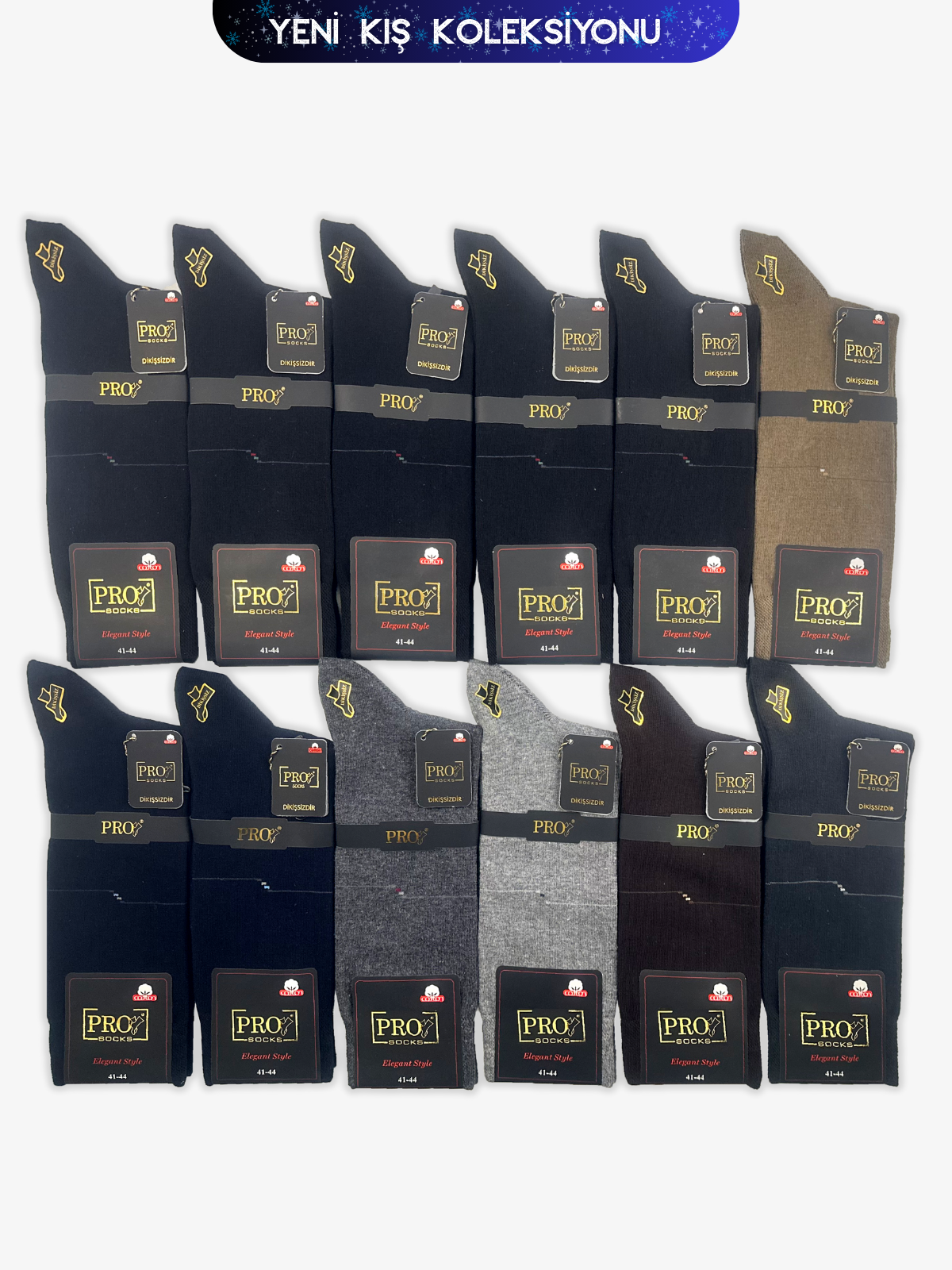 16650PRO FABRİKAUlubat Compact Pamuk Kışlık Soket Rahat  Erkek 12'li Çorap