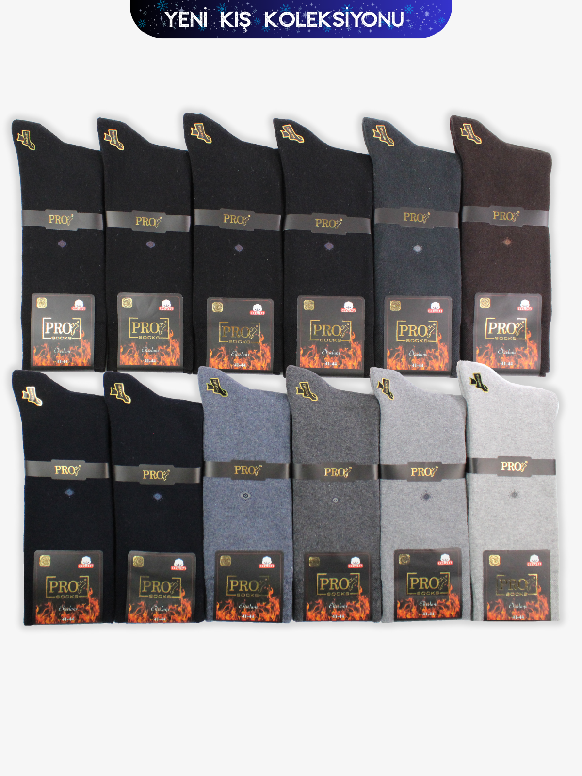 14643PRO FABRİKAUral Havlu Kışlık Soket Rahat Erkek 12'li Çorap