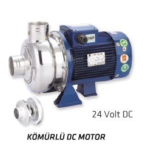 24 VOLT DC PASLANMAZ ÇELİK KAPALI FANLI  SANTRİFUJ POMPA