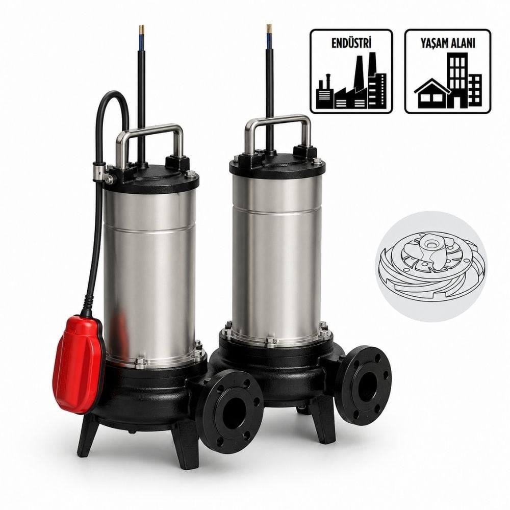 Franklin Electric 40FGR-52-0,75M-G Bıçaklı Dalgıç Pompa 1 HP 18,5 MSS