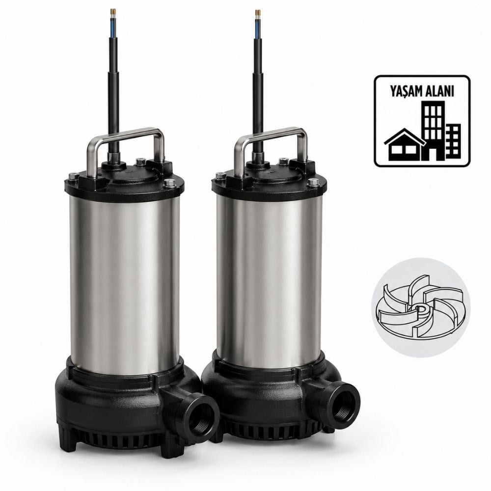 Franklin Electric 40FLV-24-0,3 Bıçaklı Dalgıç Pompa 0,4 HP 8 MSS