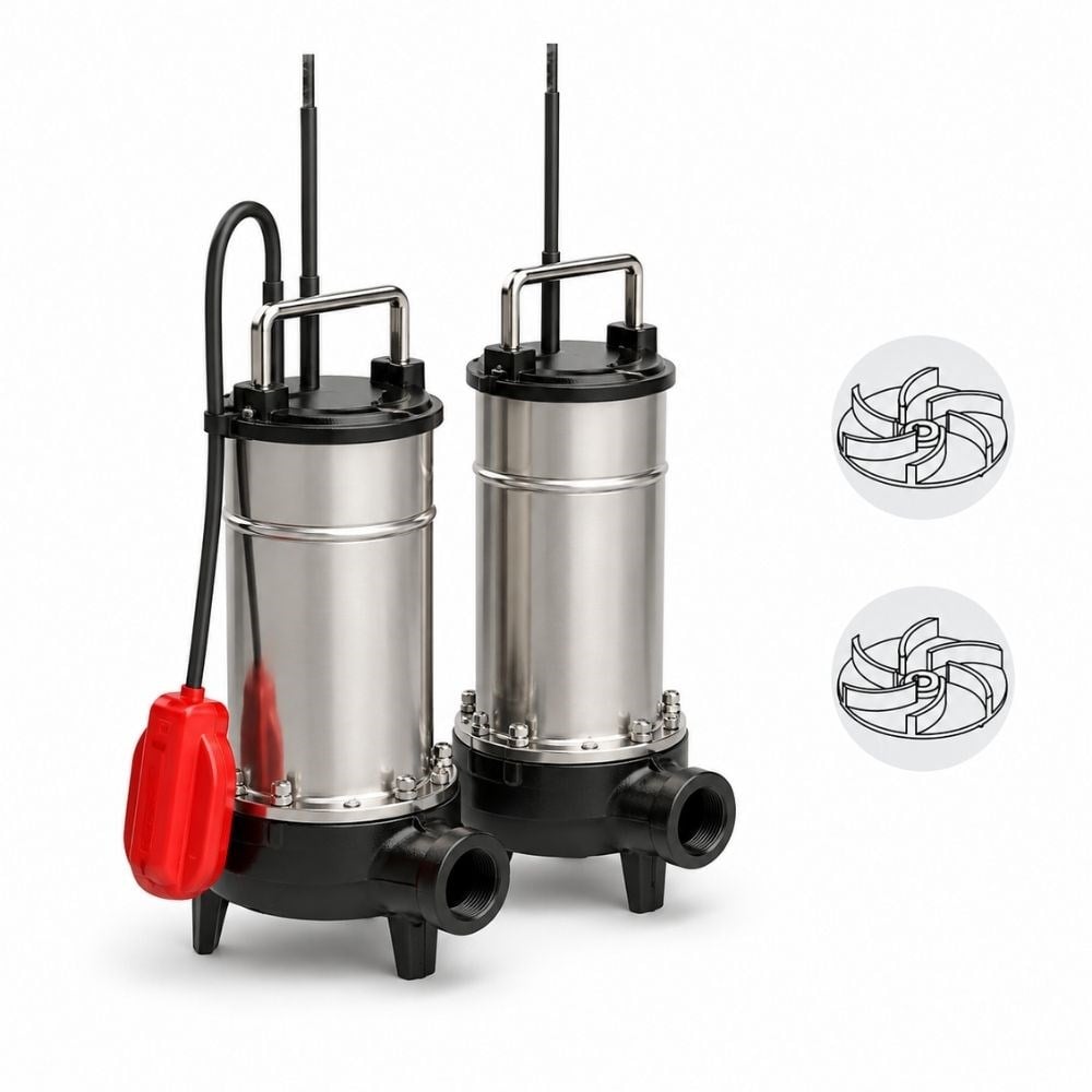 Franklin Electric 40FWS-V-52-0,37M-G Kirli Su Dalgıç Pompa 0,5 HP 7 MSS
