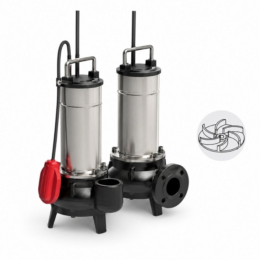 Franklin Electric 50FWS-V-52-0,09M-G Kirli Su Dalgıç Pompa 1,2 HP 11 MSS