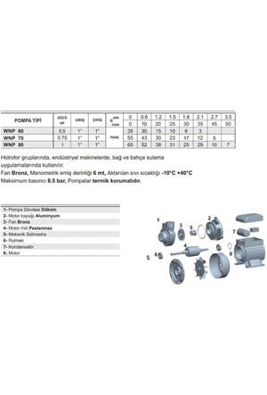 Winpo WNP 70 Preferikal Pompa 55mss 3m³/h Monofaze(220V)