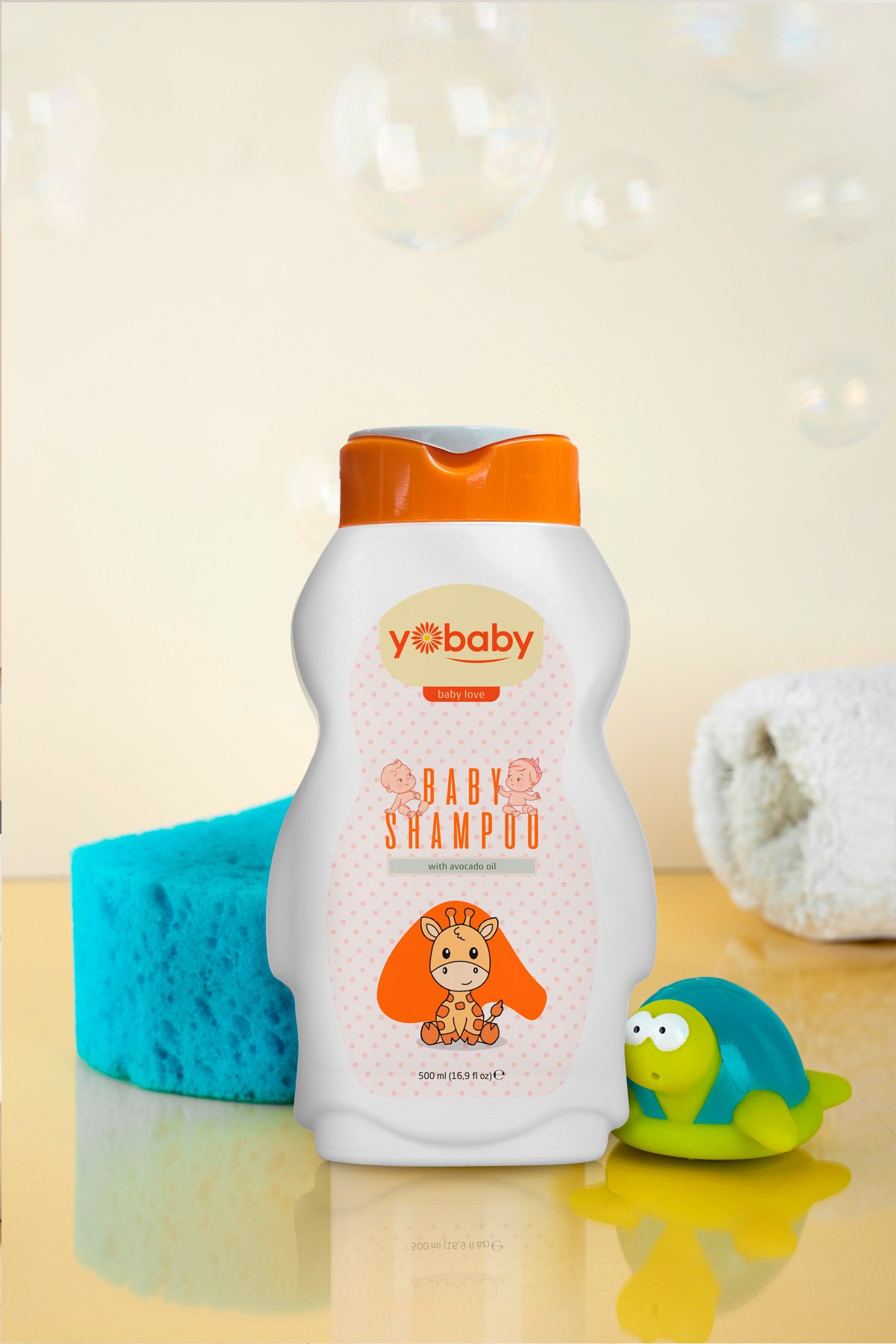 yobaby Doğal Saç Ve Vücut Şampuanı | Hassas Bebek Cildi, Göz Yakmayan Bebek Çocuk Şampuanı | 500 ml 