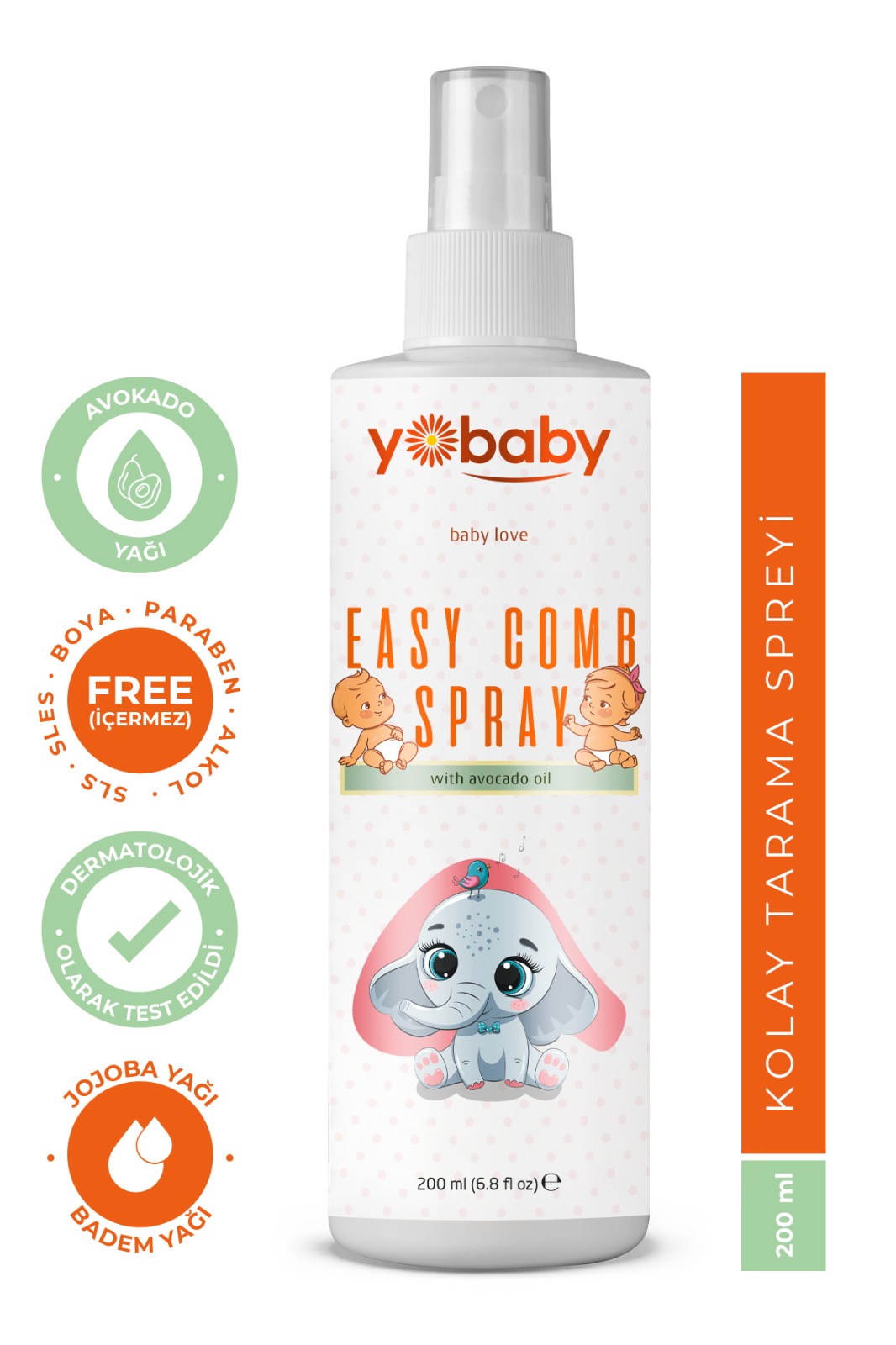 yobaby Kolay Tarafa Saç Spreyi 200ml