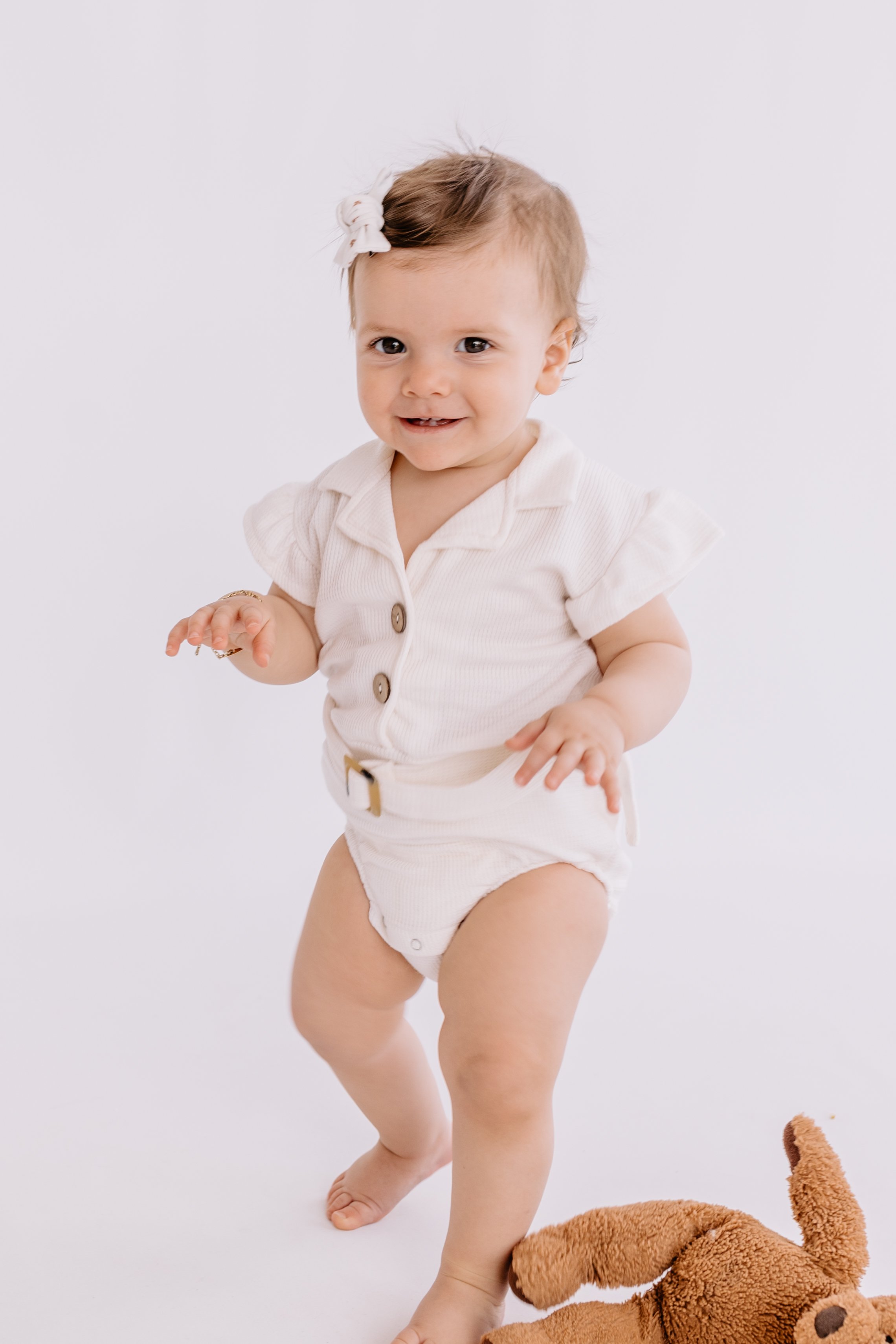 Yobebek Kız Bebek Fırfırlı Zıbın Ecru