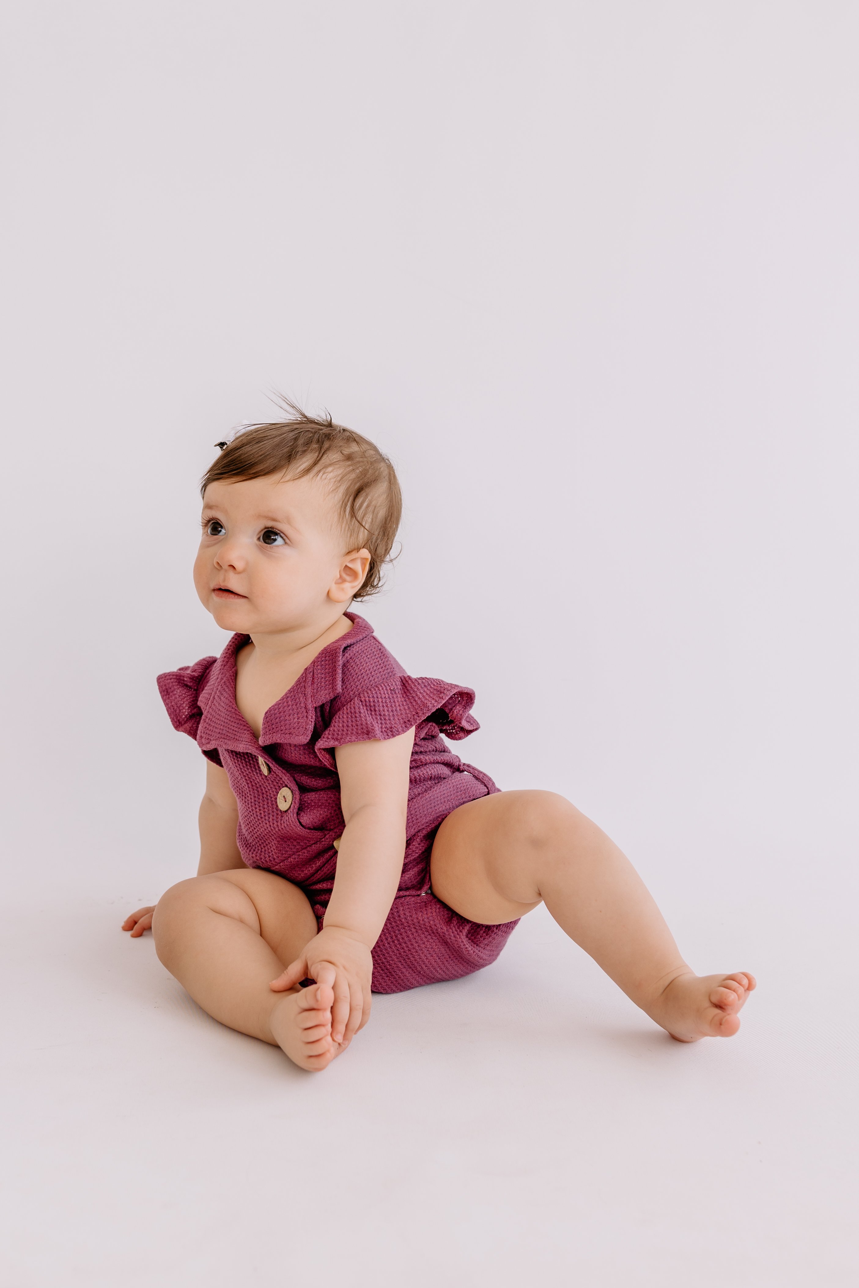 Yobebek Kız Bebek Fırfırlı Zıbın Mürdüm