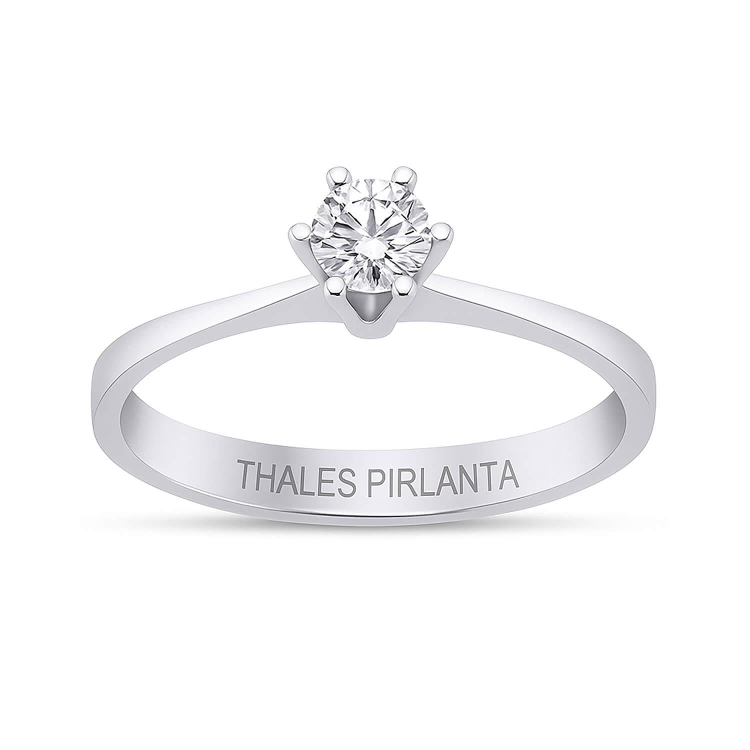 0.22 Karat 6 Tırnaklı Tektaş Pırlanta Modeli