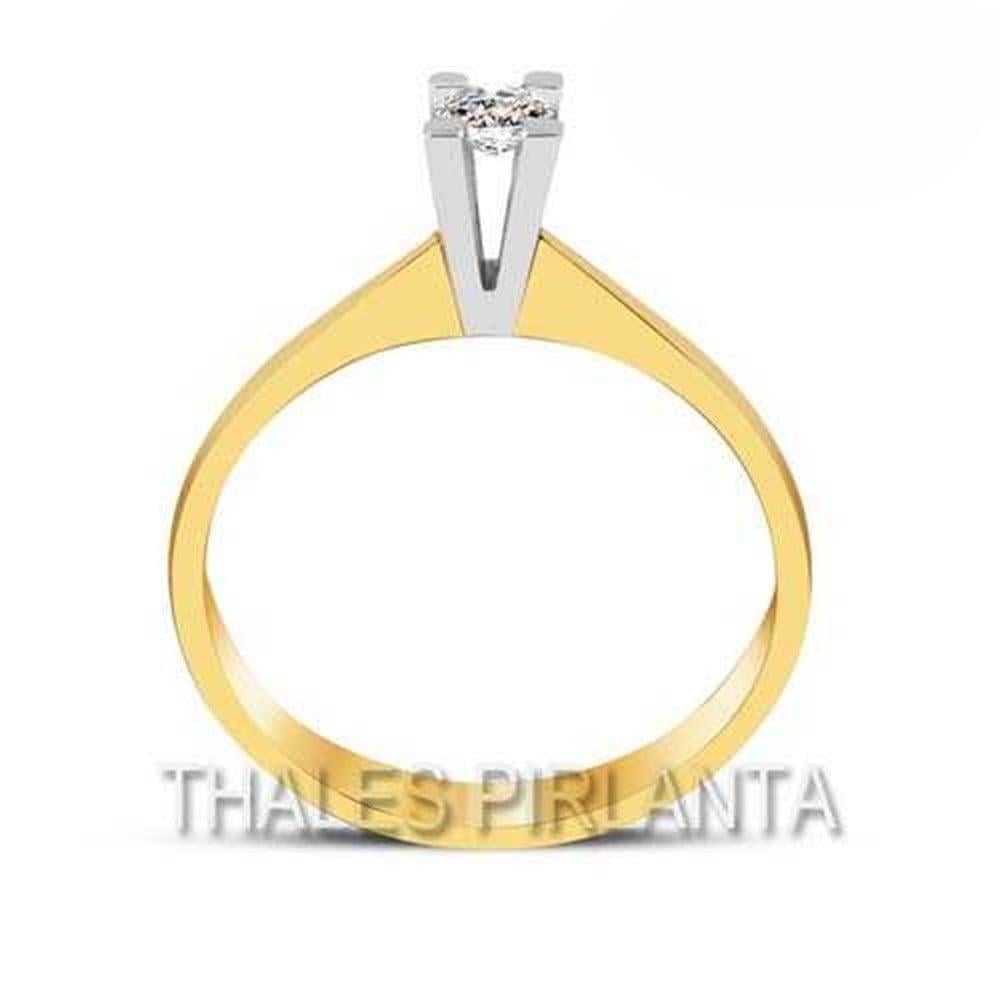 0.14 Karat F Renk Tektaş Pırlanta Yüzük