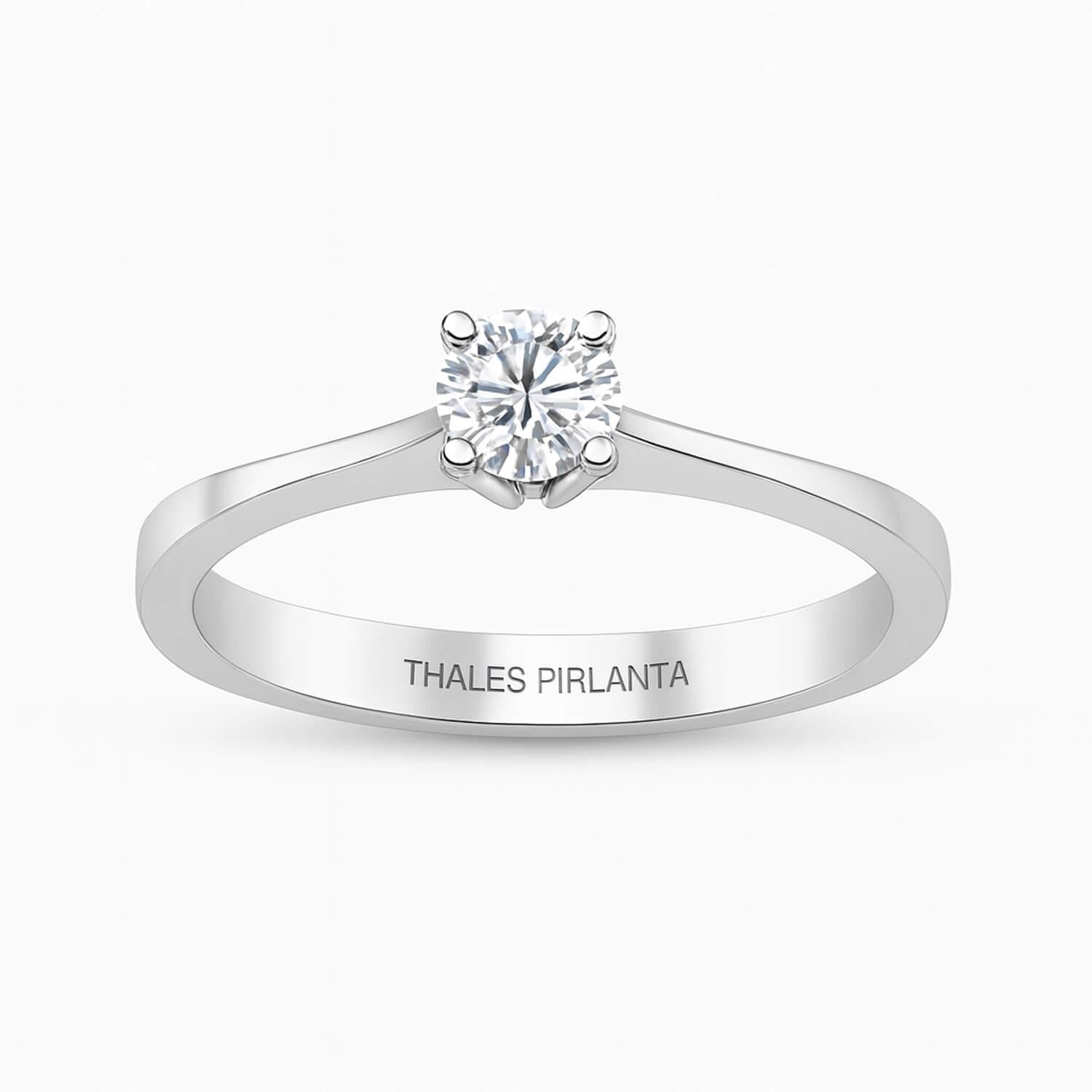 0.29 Karat F Renk HRD Sertifikalı Tektaş Pırlanta Yüzük