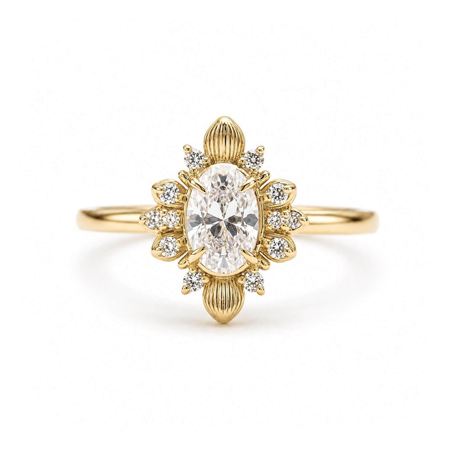 0.47 Karat Pırlantalı Vintage Altın Yüzük